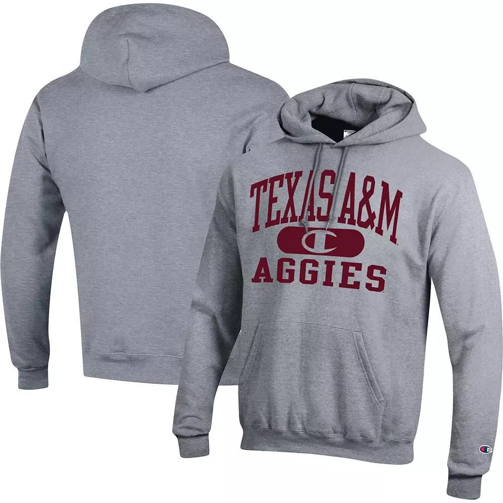 Men's Champion Heather Gray Texas A&M Aggies Arch Pill Pullover Hoodie,  Product Image