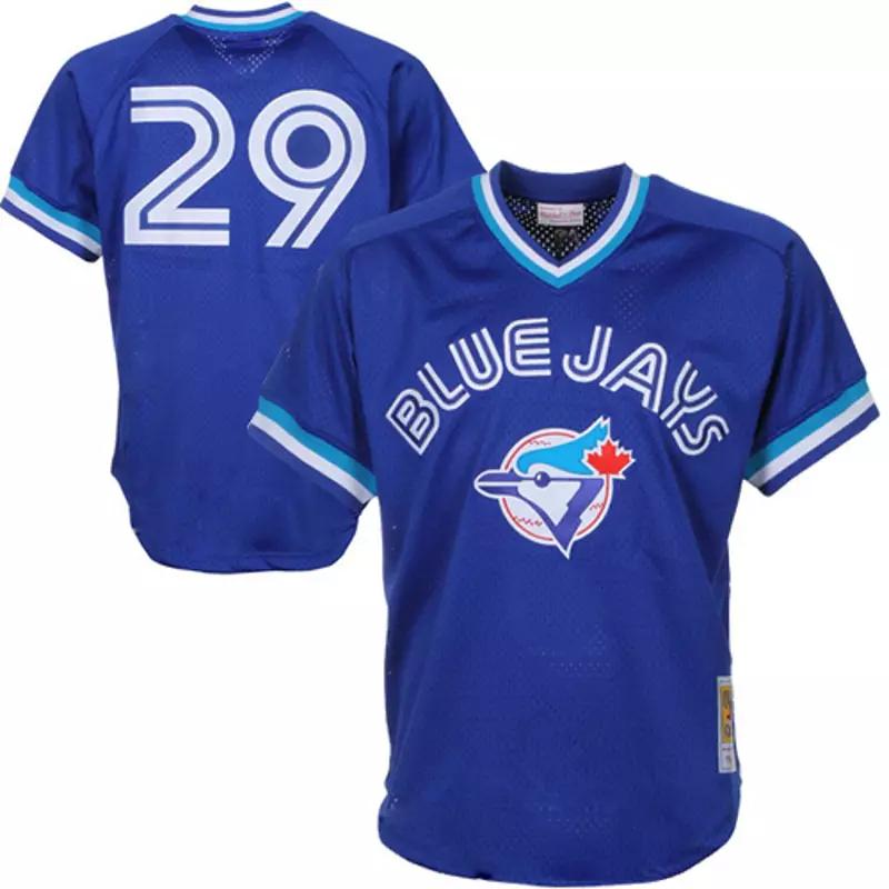 Men's Mitchell & Ness Joe Carter Royal Toronto Blue Jays 1993 Authentic Cooperstown Collection Mesh Batting Practice Jersey,  Product Image