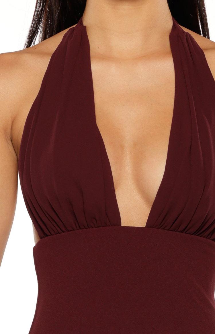 Cosette Burgundy Maxi Dress Product Image