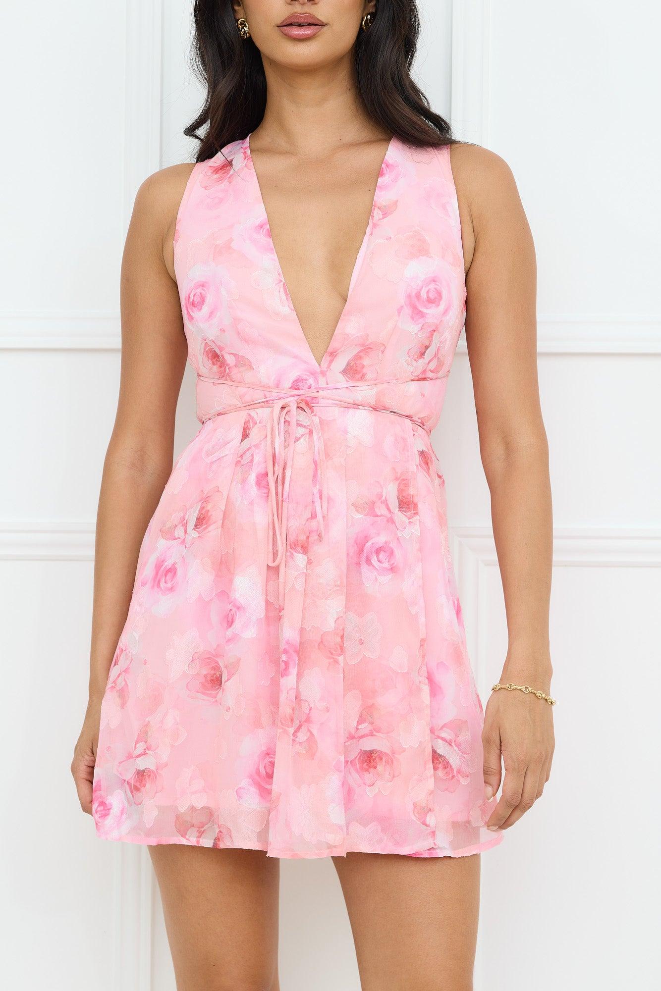 Twilight Serenity Mini Dress Pink Product Image