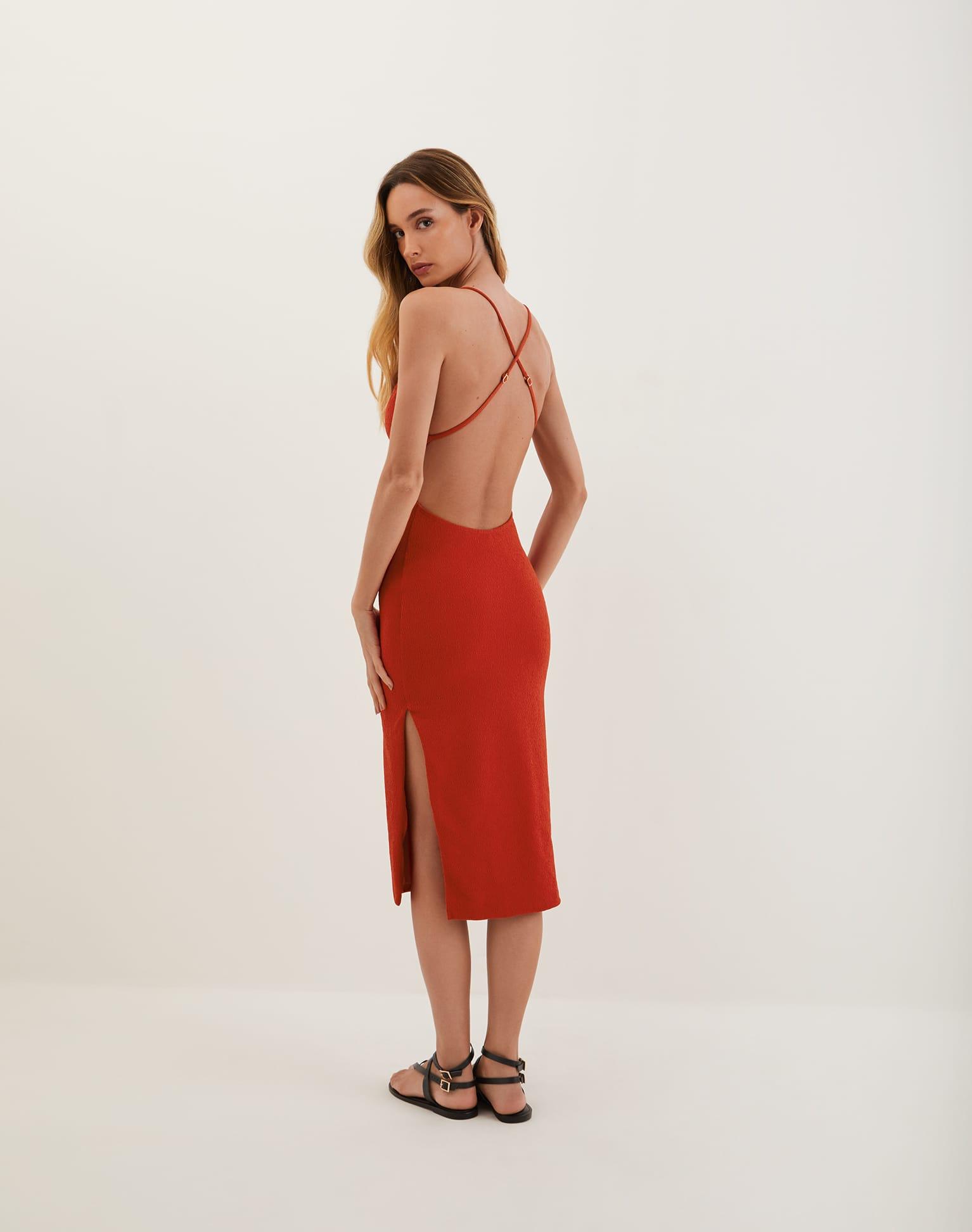 Firenze Isabela Midi Dress - Ruby Product Image