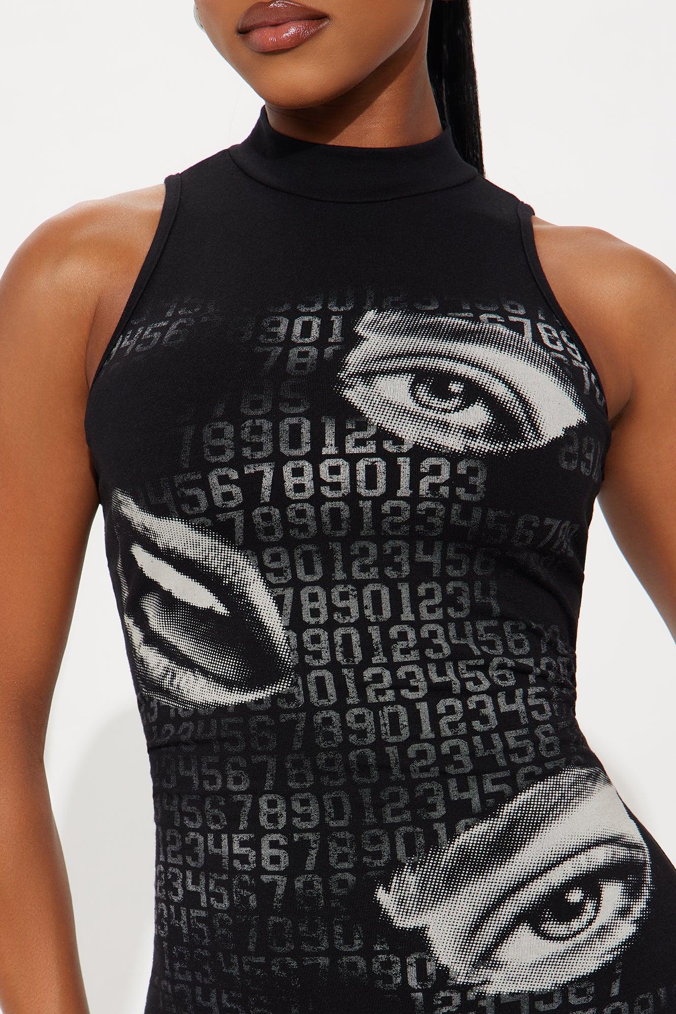 Jane Graphic Skinny Leg Jumpsuit - Black Female Product Image