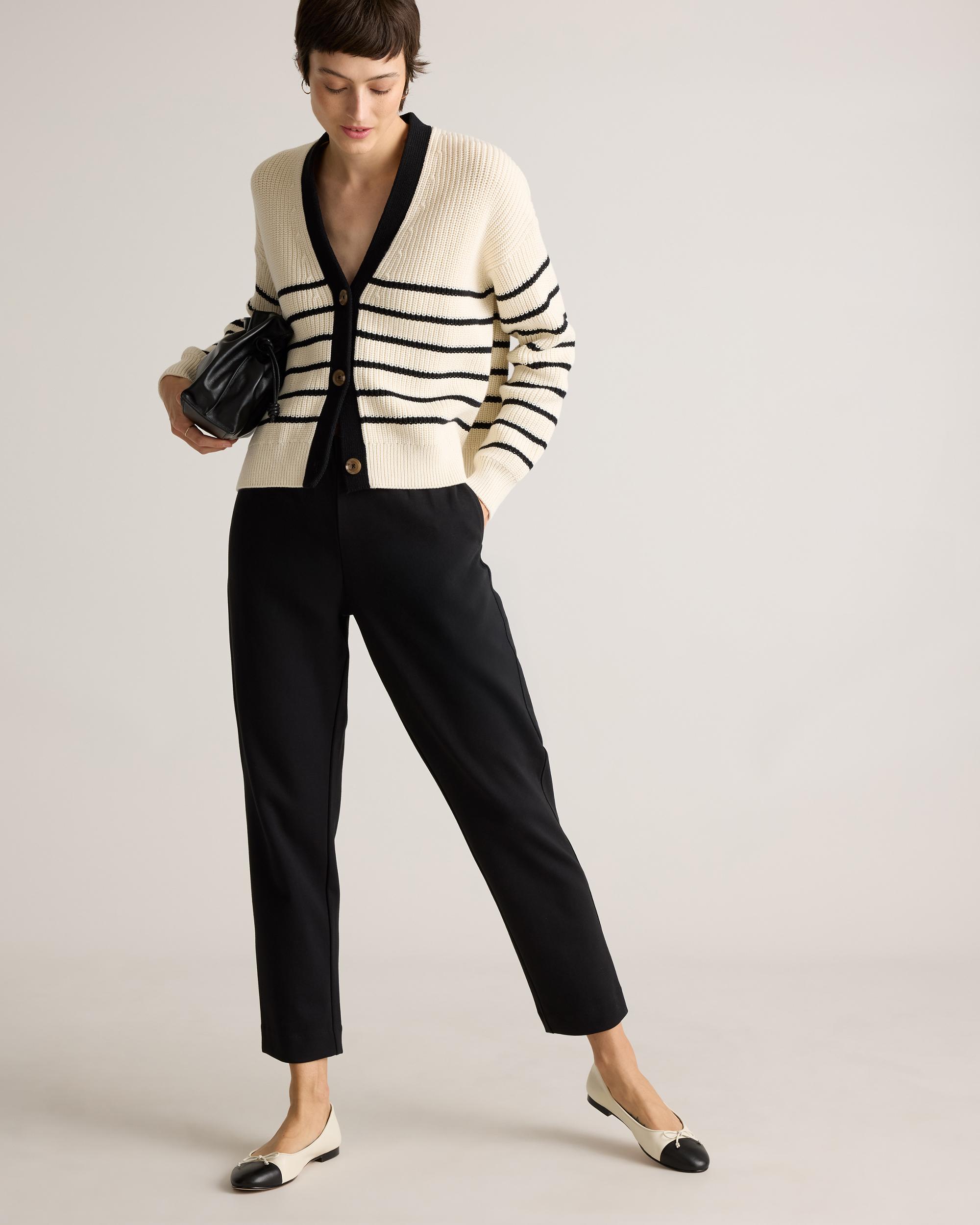 Quince | Women's Double Knit Straight Pants Organic Cotton Product Image