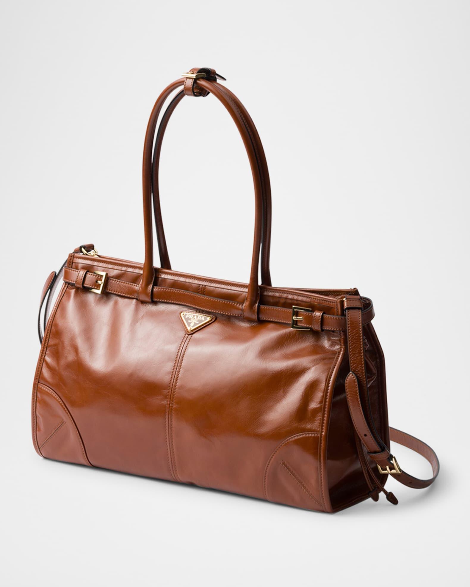 Large Buckle Leather Shoulder Bag Product Image