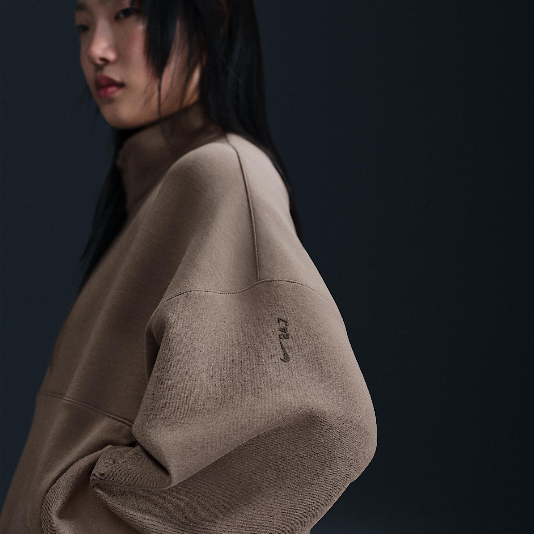 Nike Womens 24.7 ImpossiblySoft Dri-FIT Oversized 1/2-Zip Top | HQ8188-104 Product Image