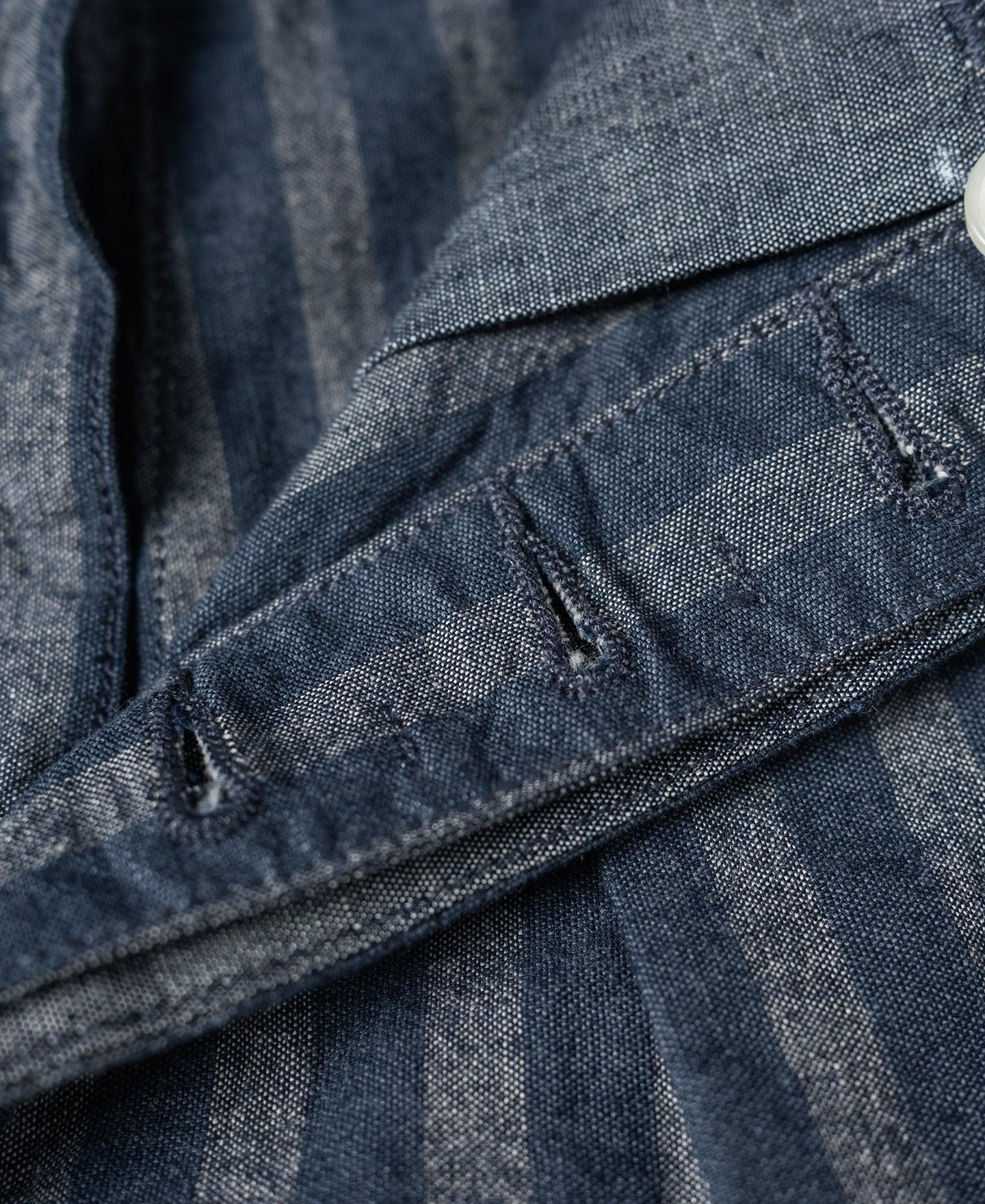 Relaxed Fit Striped Chambray Shorts Product Image