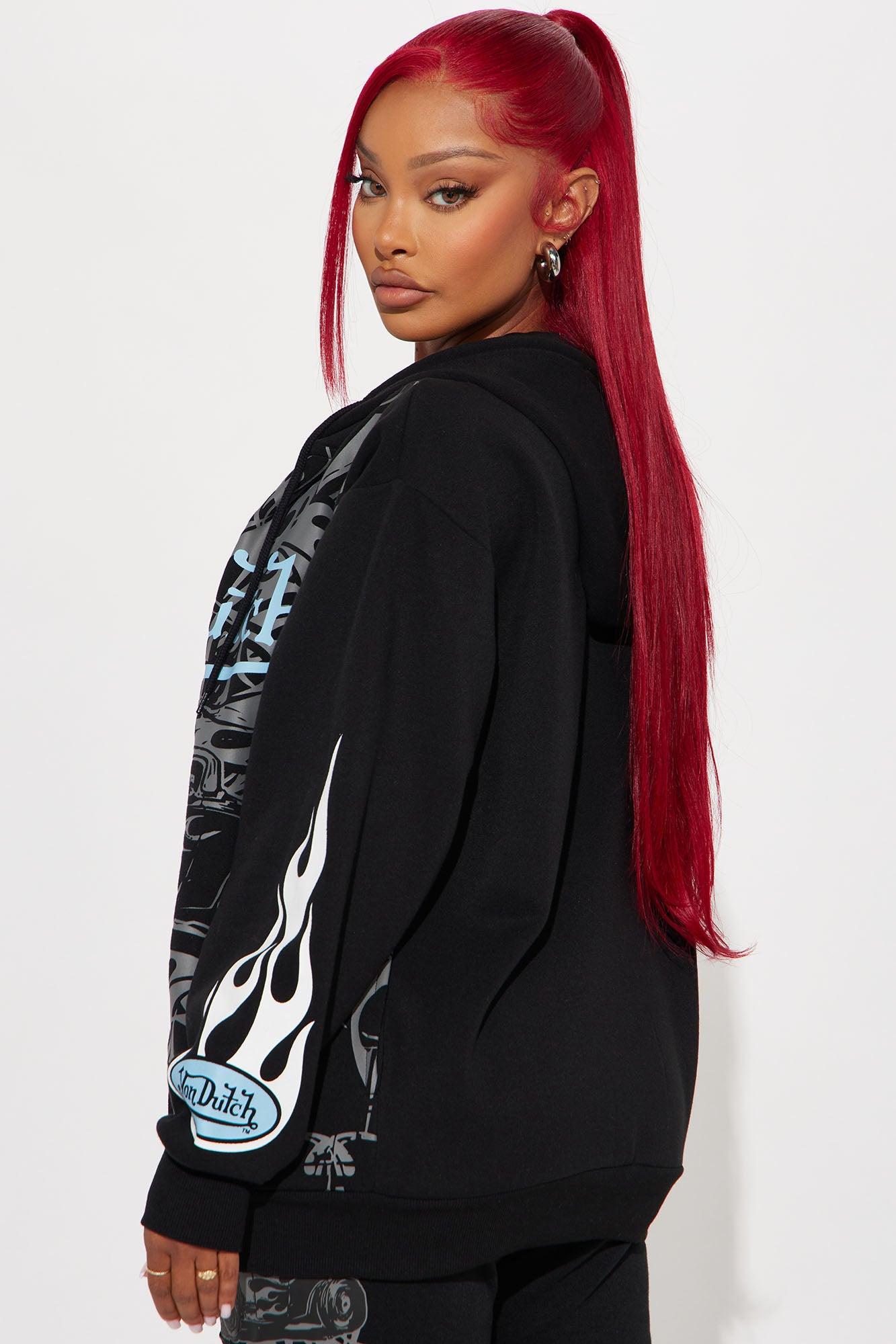 Von Dutch Car Show Zip Front Hoodie - Black/combo Product Image