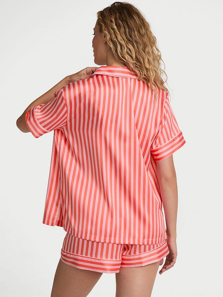 Glazed Satin Short Pajama Set Product Image