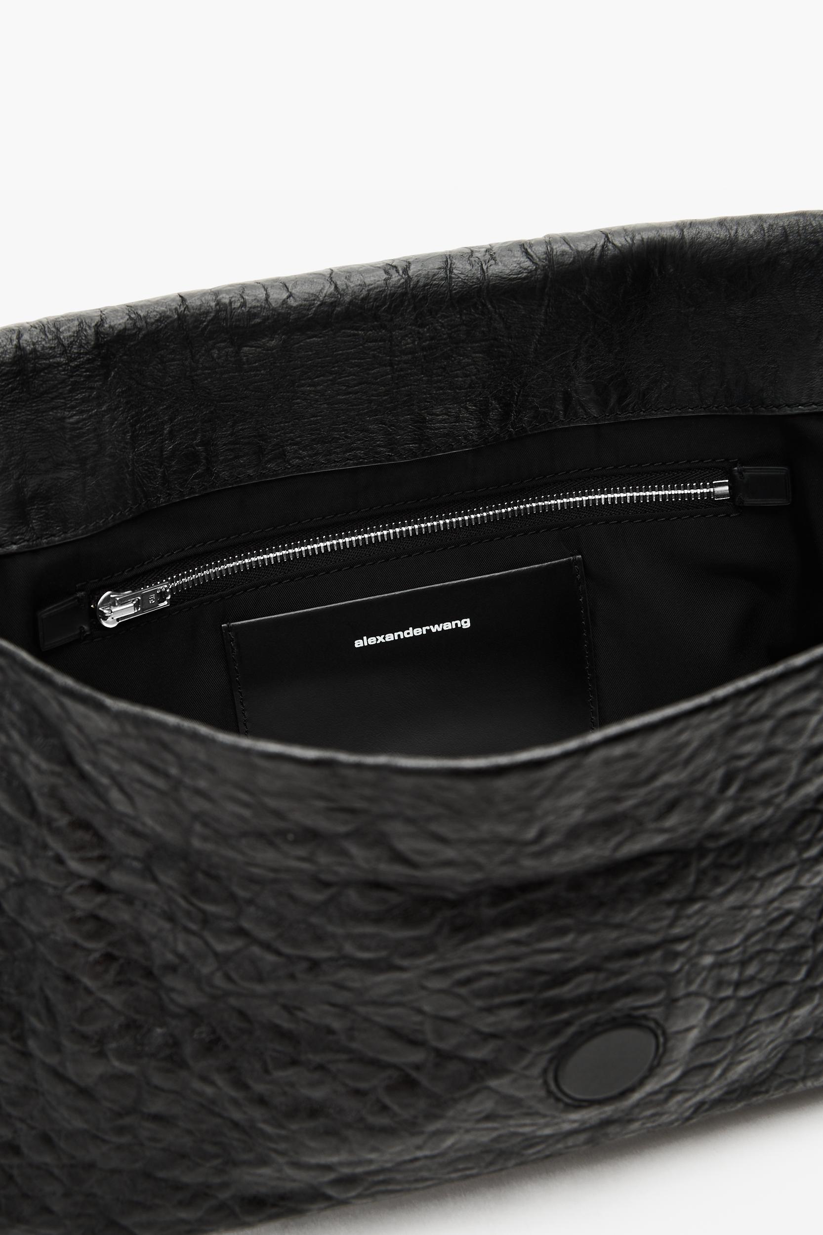 Black Leather Ricco Medium Flap Bag Product Image