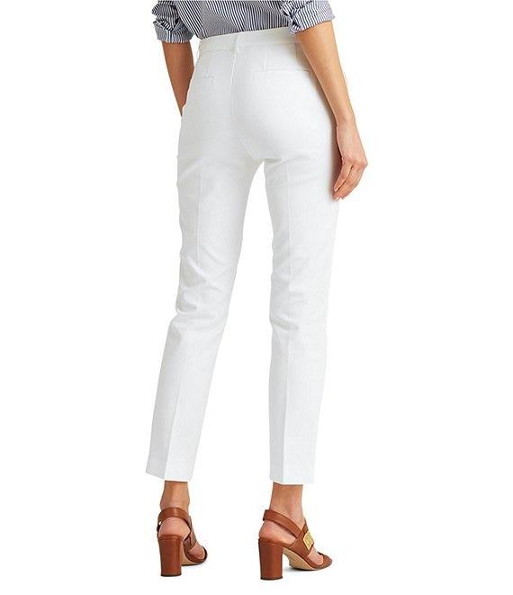 Lauren Ralph Lauren Stretch-Cotton Mid-Rise Skinny Leg Ankle Length Pants Product Image