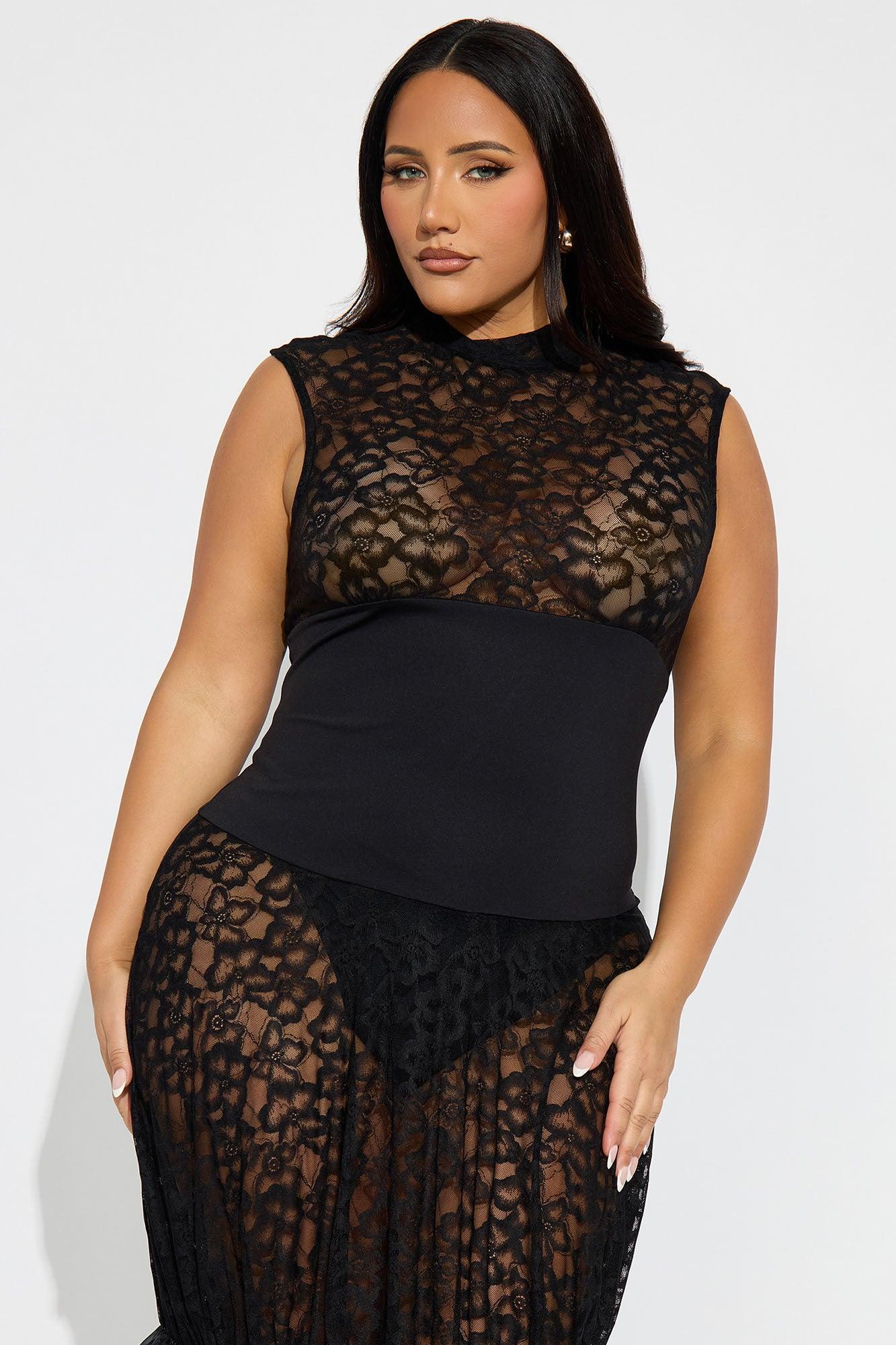 All Love Lace Maxi Dress - Black Product Image