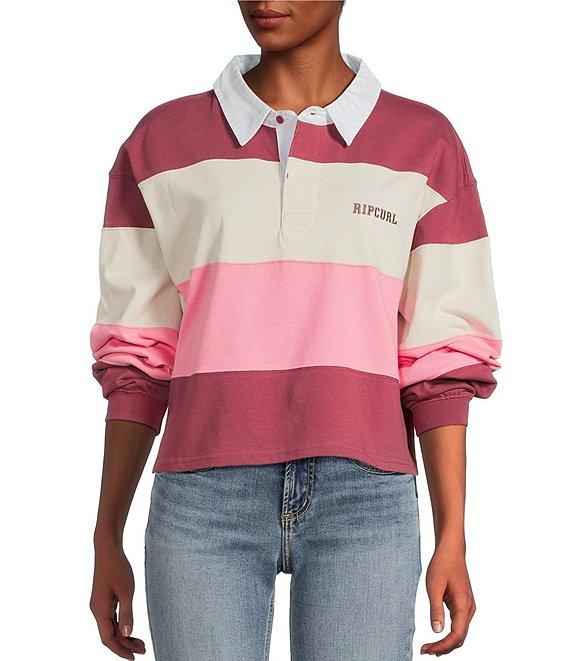 Rip Curl Keepsakes Long Sleeve Striped Rugby Shirt Product Image