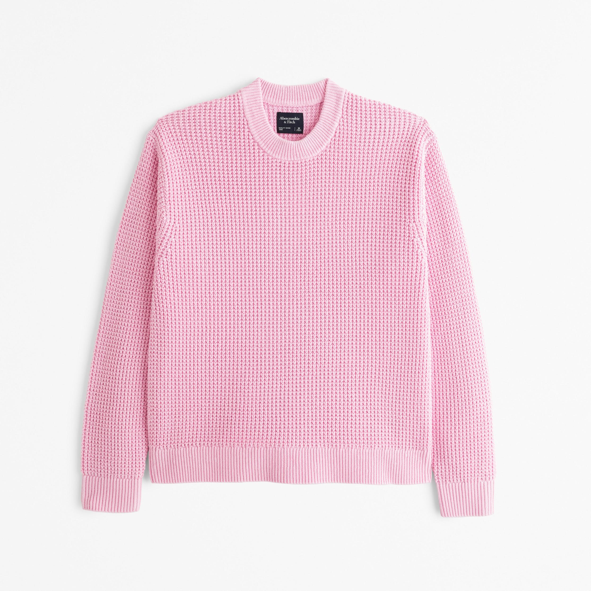 Oversized Waffle Crew Sweater Product Image