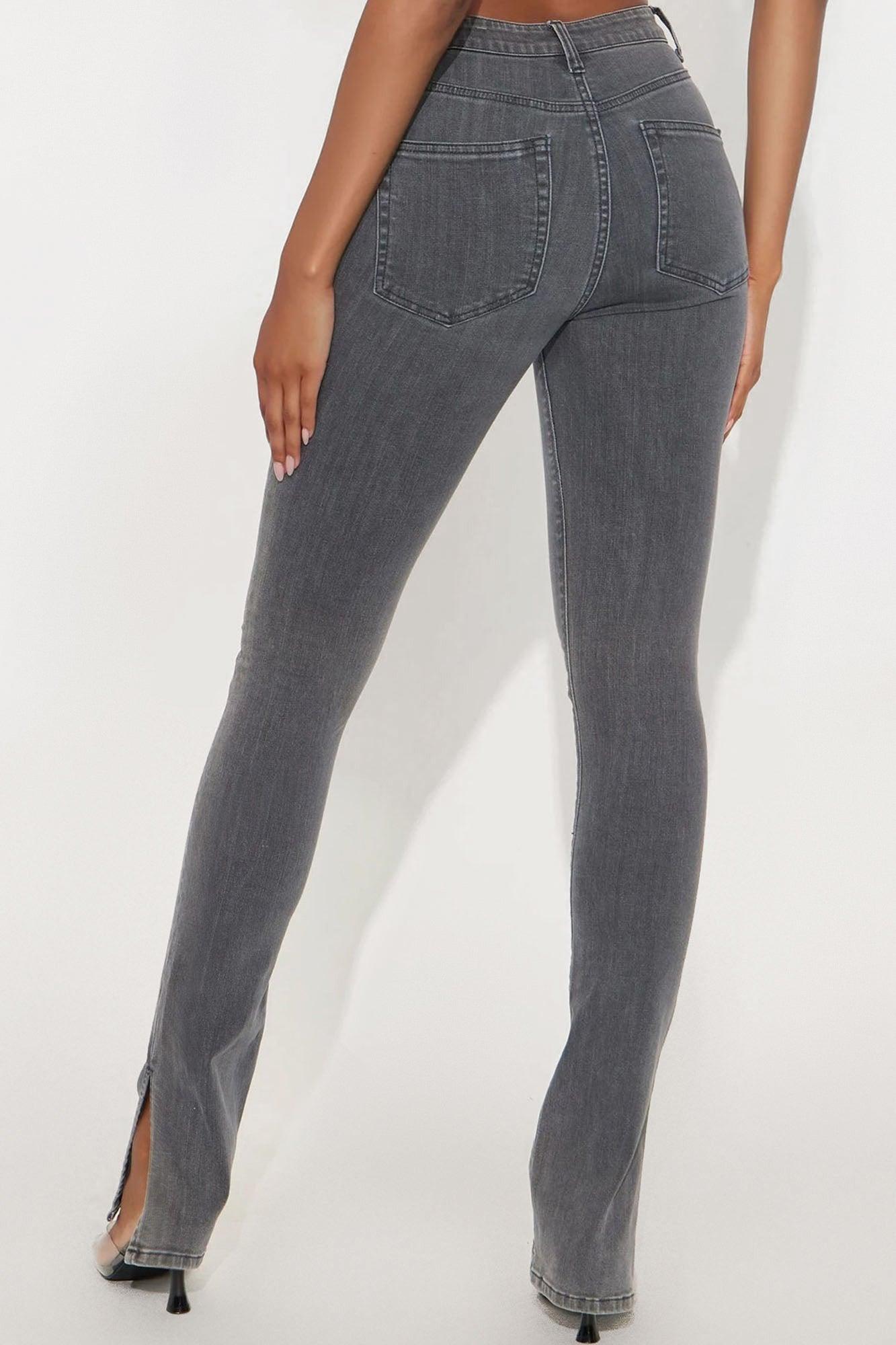Tall Soho Side Split Skinny Jeans - Grey Product Image