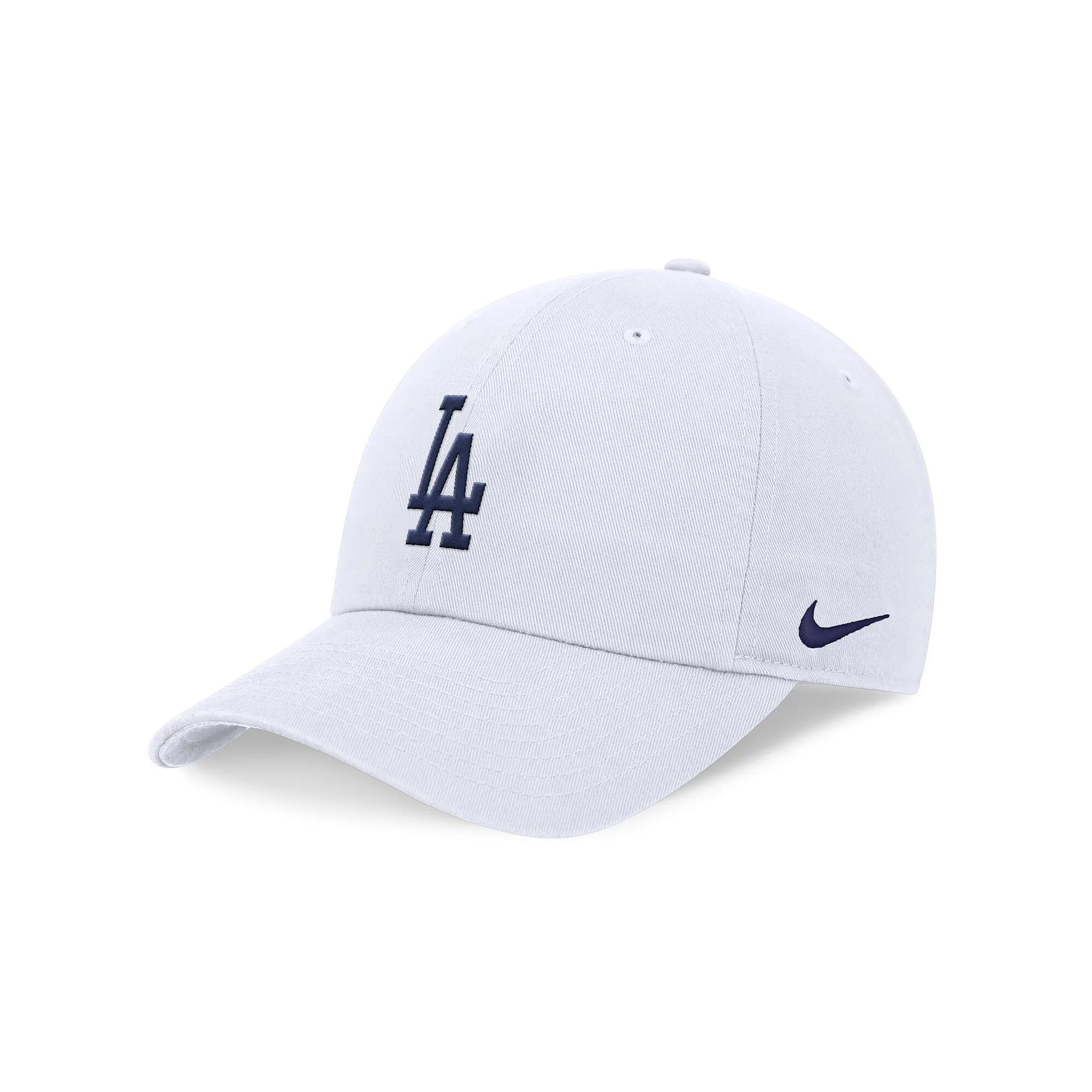 Men's Nike White Los Angeles Dodgers Evergreen Club Adjustable Hat, Size: Medium/Large Product Image