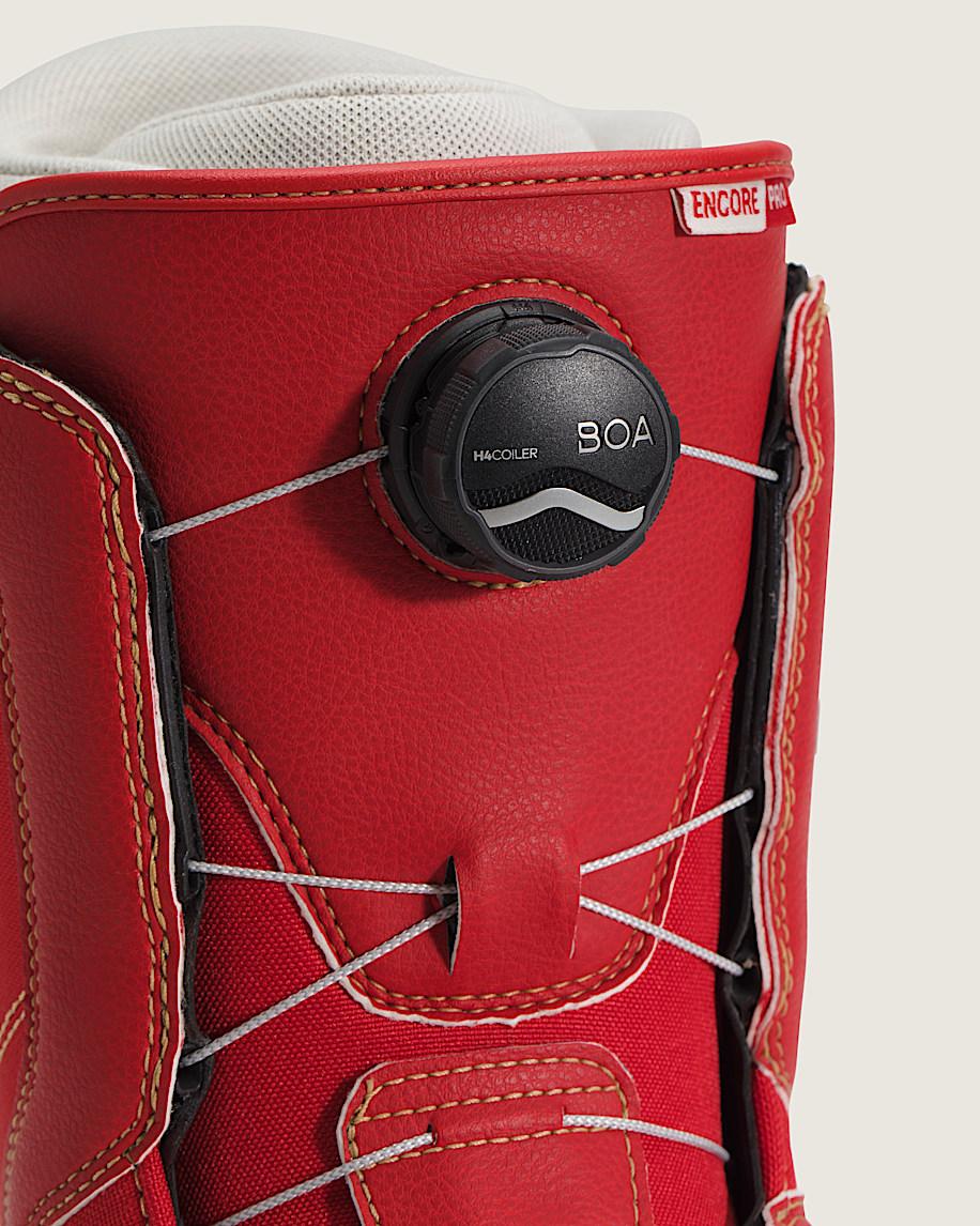 Women's Encore Pro X Mia Brookes Snowboard Boot in Racing Red / Marshmallow White| Vans US Product Image