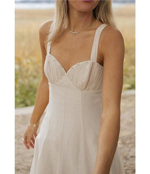 Antonio Melani x Style by Simkins Page Soutache Linen Blend Sweetheart Sleeveless Maxi Dress Product Image