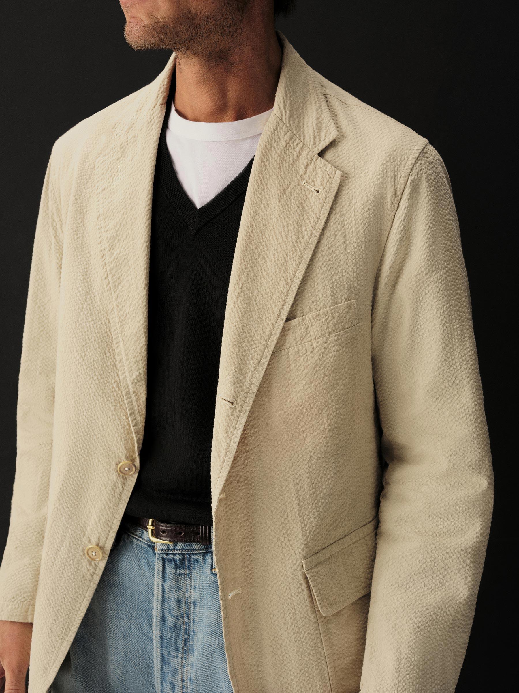 Natural Lightweight Seersucker Carry-On Jacket Product Image