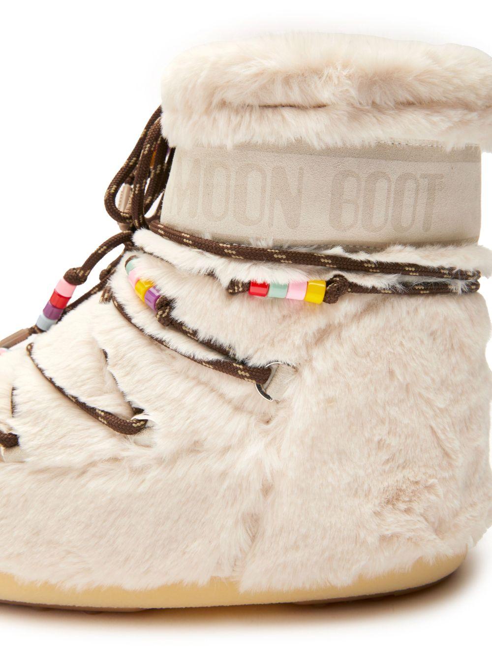 Icon Low faux-fur beaded boots Product Image