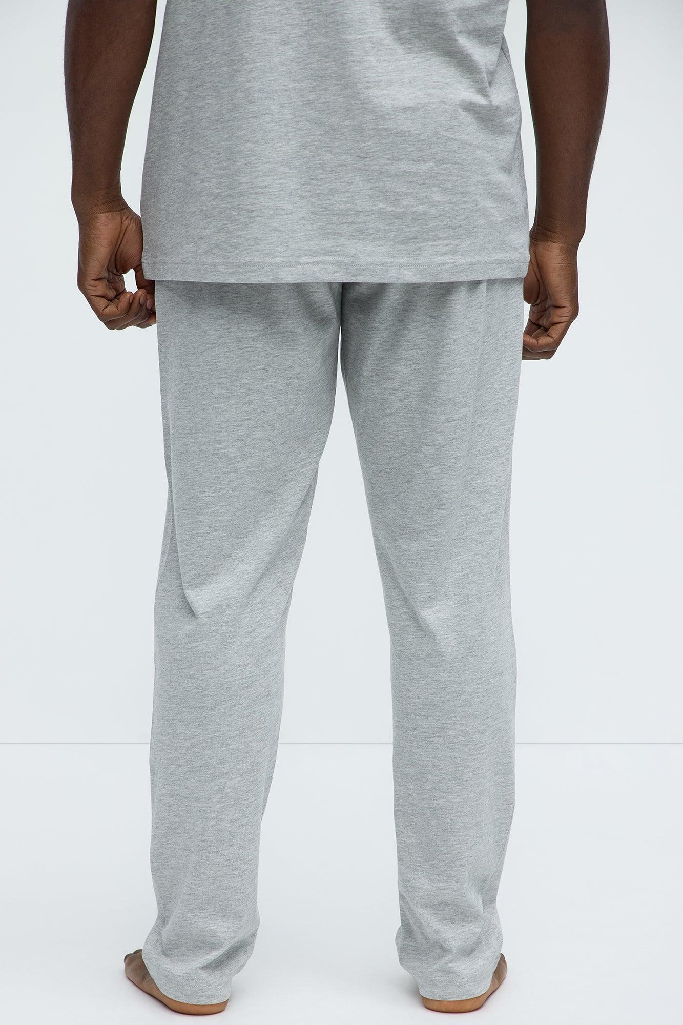 Essential Cotton Lounge Pants - Heather Grey Product Image