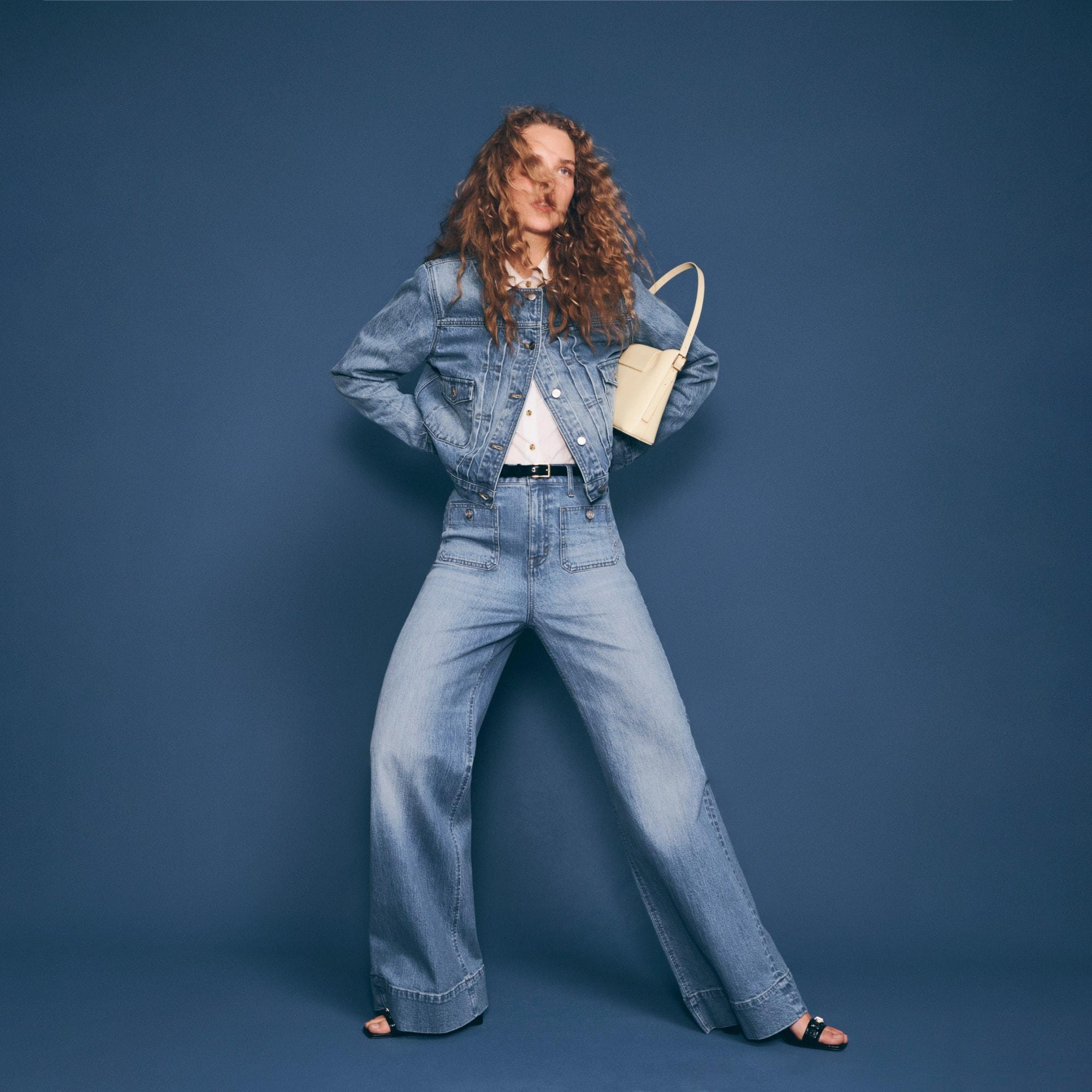 High-rise Sailor denim trouser in 1996 semi-stretch Product Image