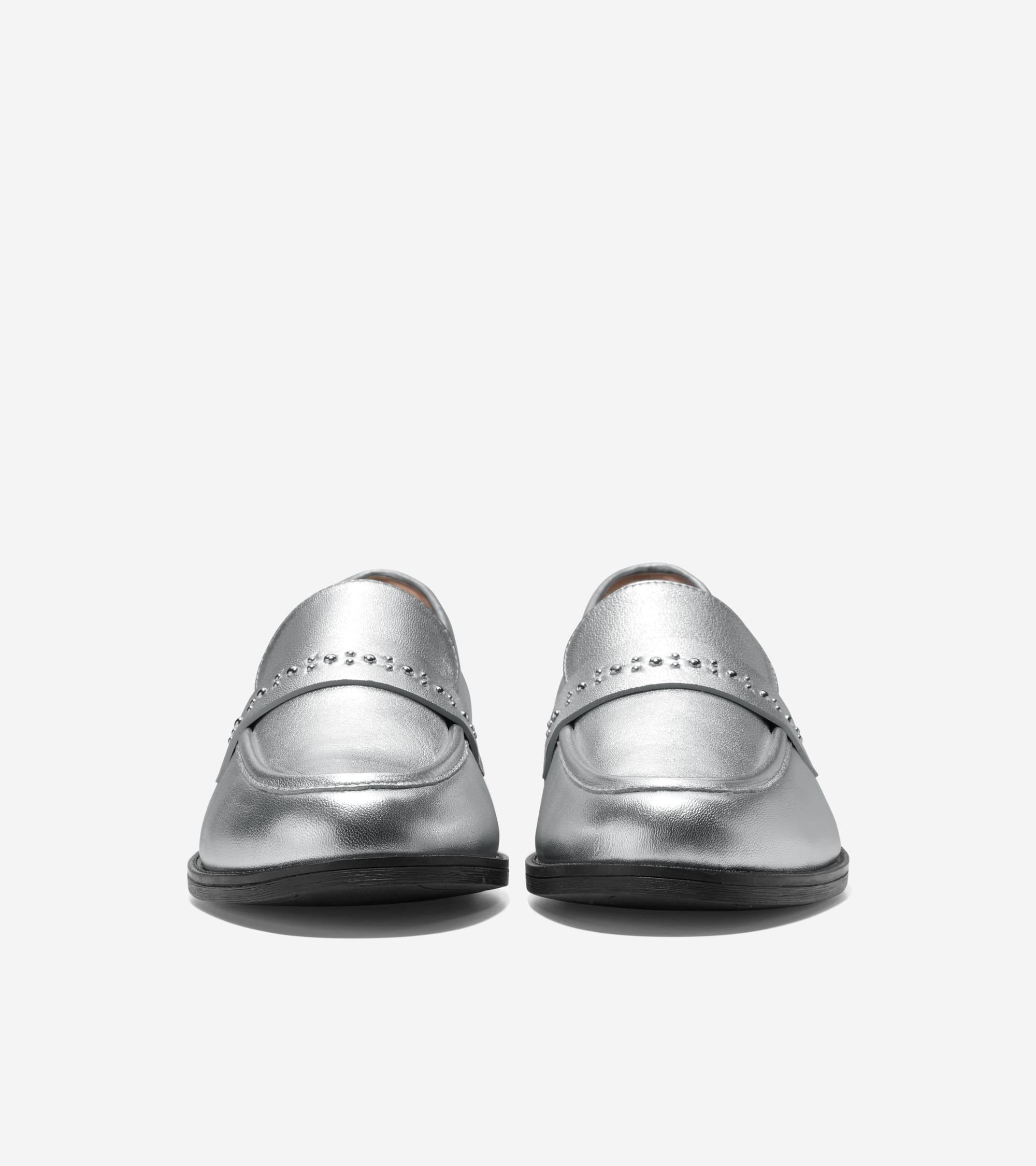 Women's Stassi Embellished Loafers in Silver | Cole Haan Product Image