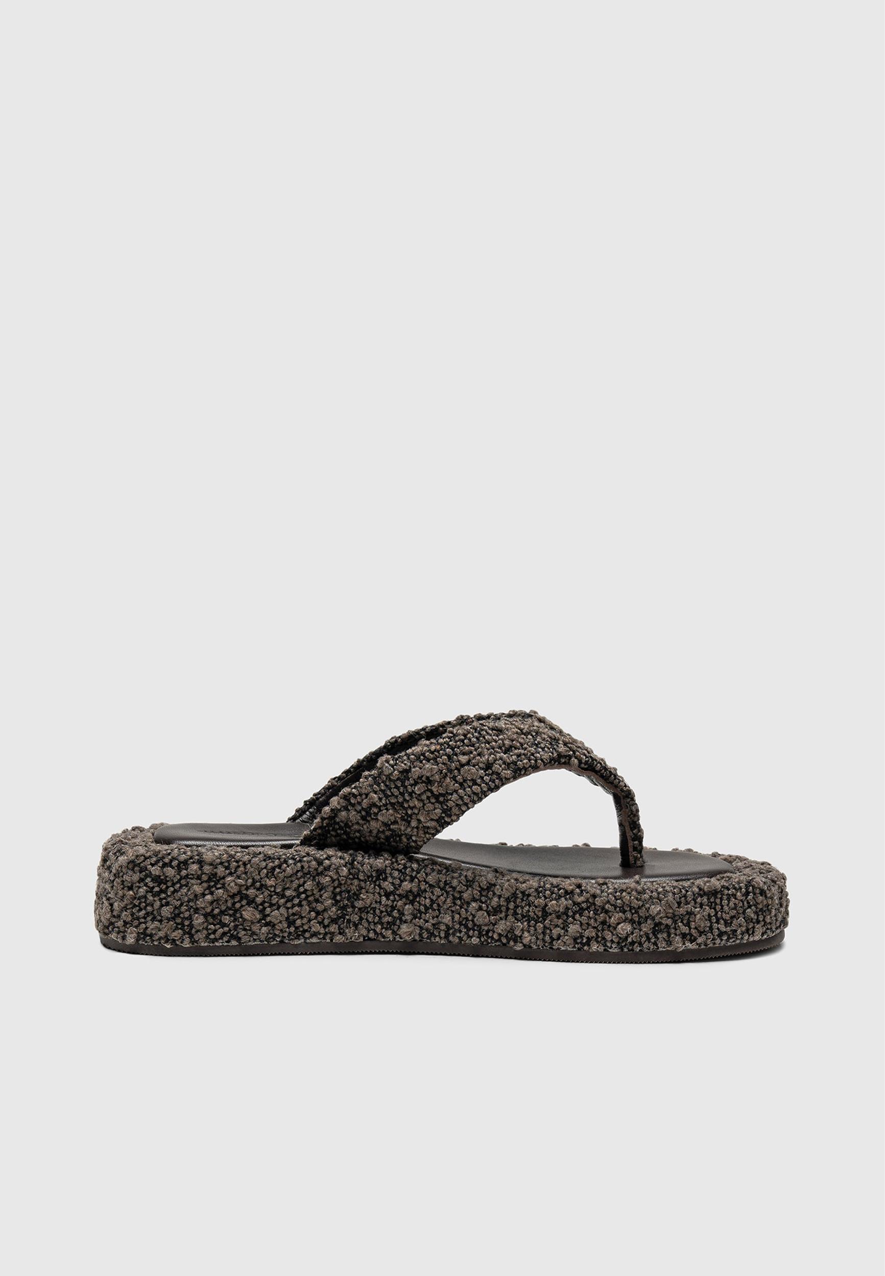 Rosalie - Boucle Flatform Sandals - Brown Female Product Image