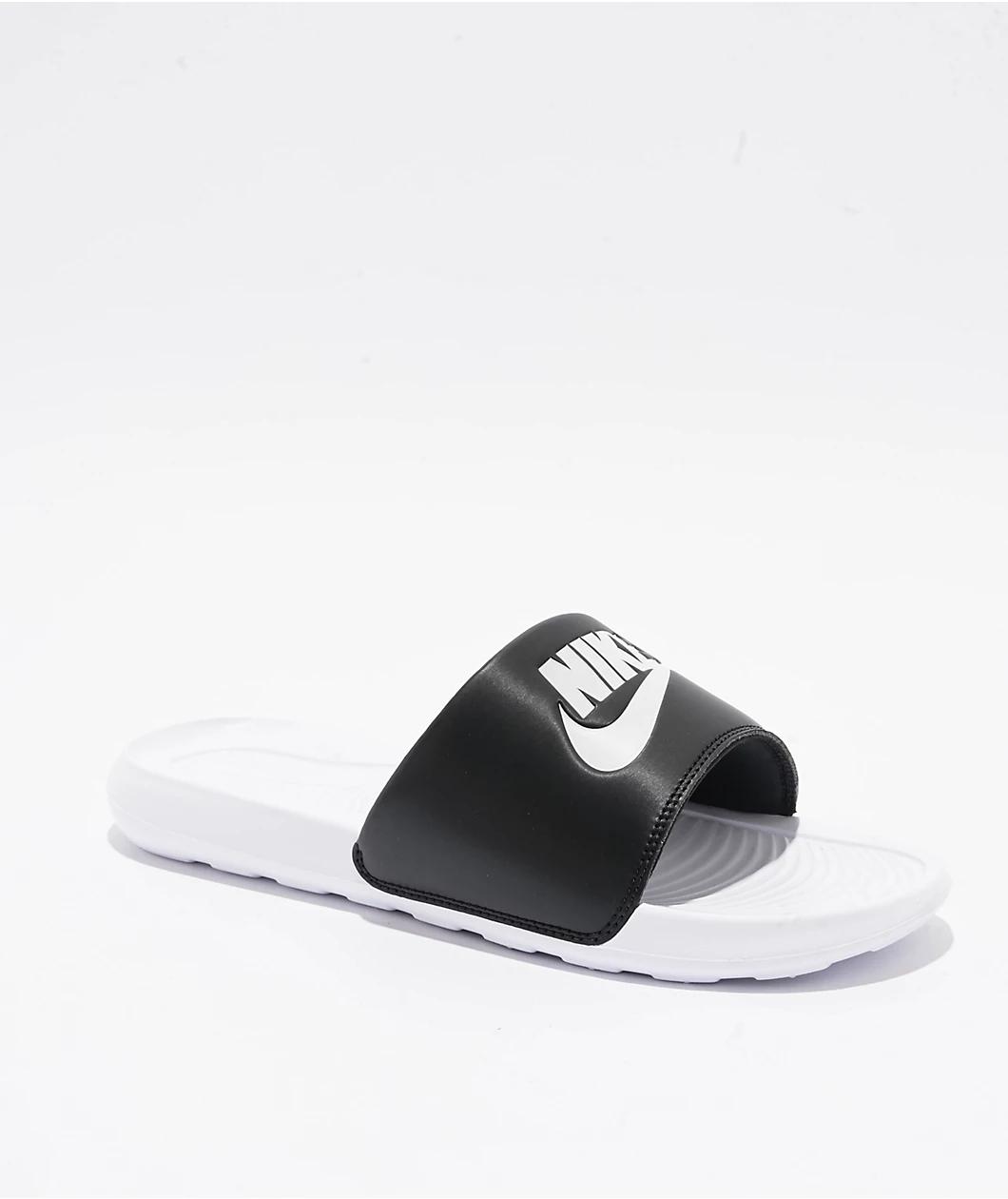Nike Victori One Mix Match Black & White Slide Sandals Product Image
