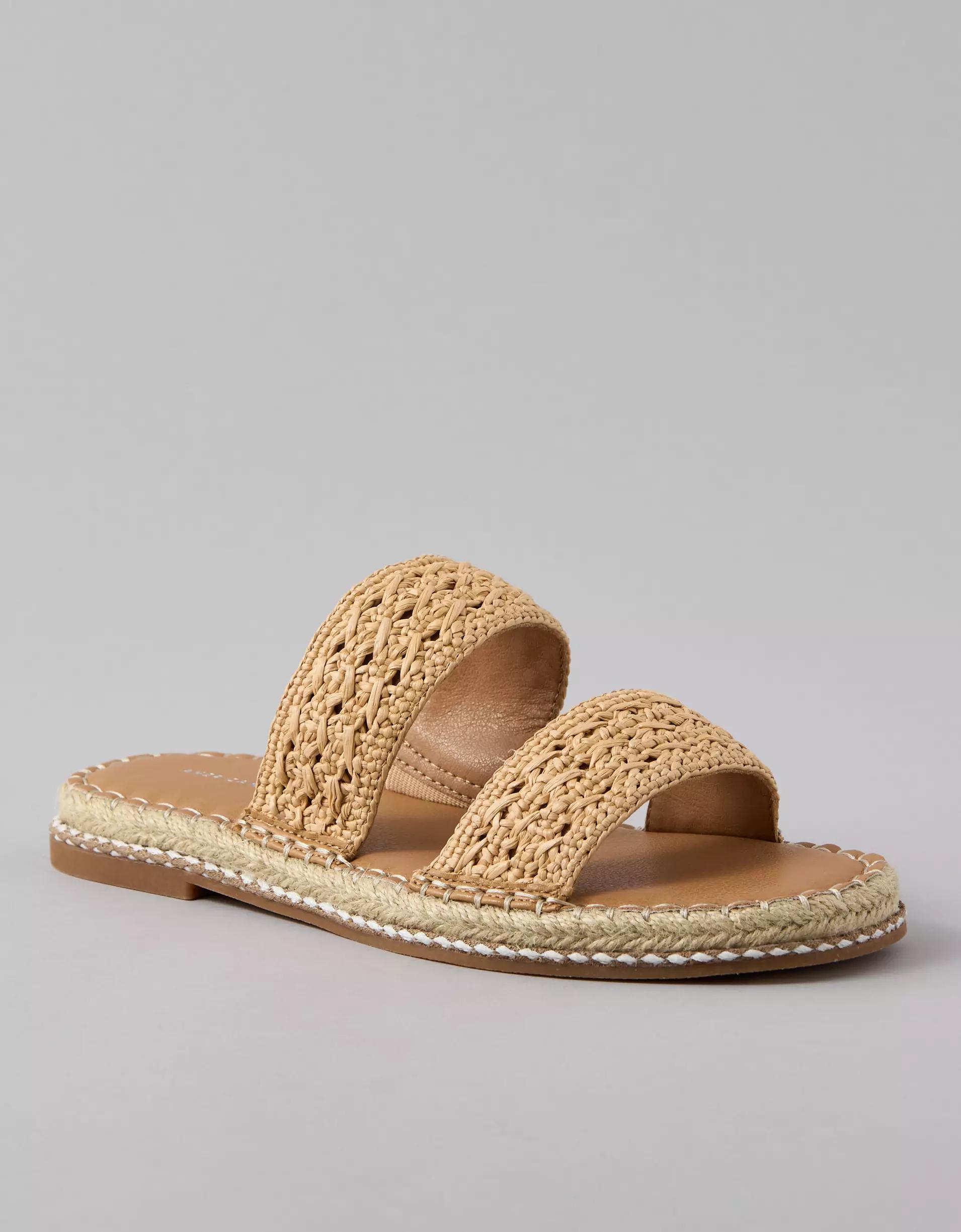 AE Raffia Espadrille Slide Sandal Product Image