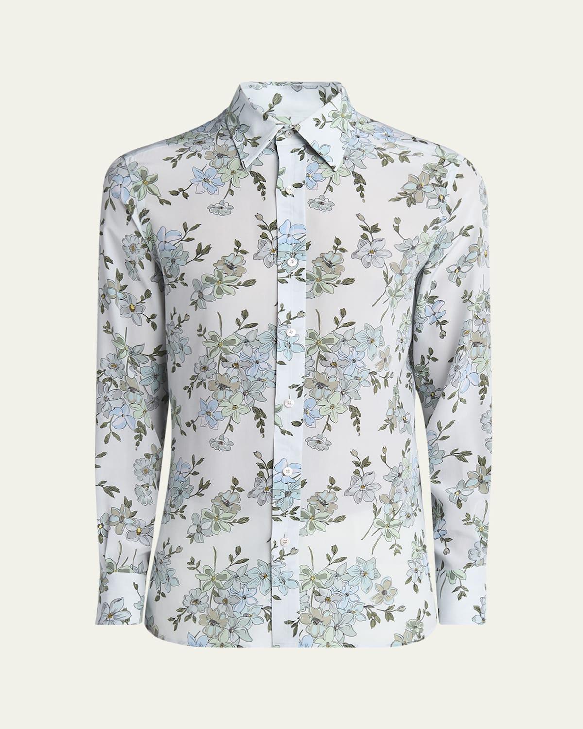 Men's St Tropez Silk Floral Sport Shirt Product Image