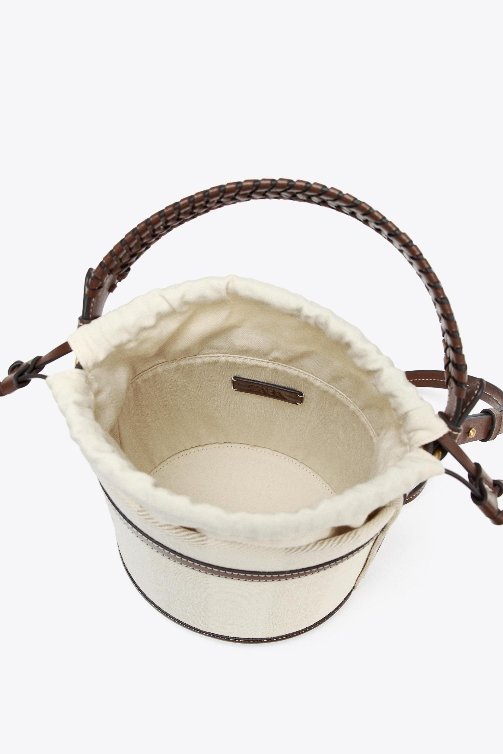 STRIPED CANVAS BUCKET BAG Product Image