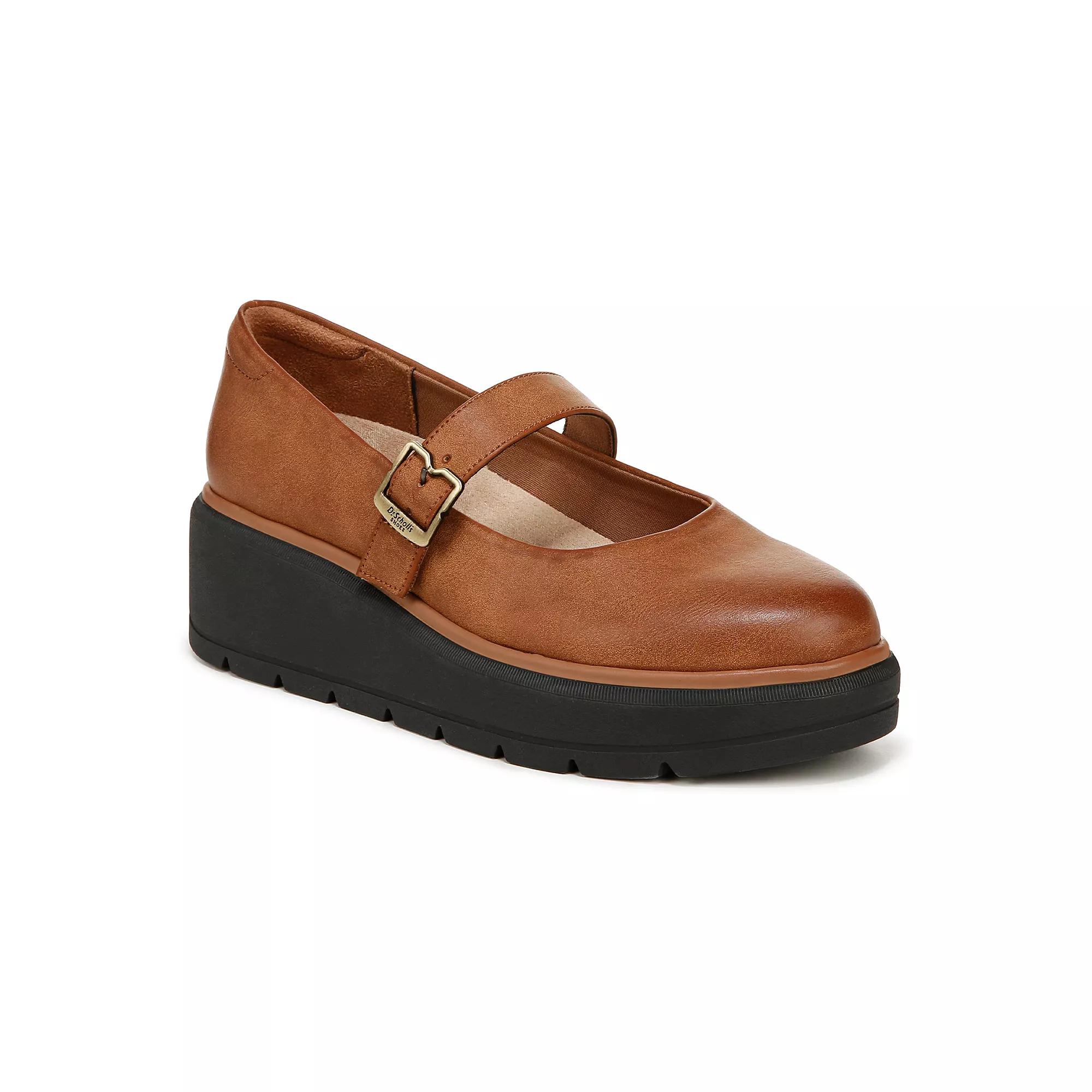 Dr. Scholl's Nice Day Max Women's Wedge Mary Janes, Size: 10, Honey Brown Product Image