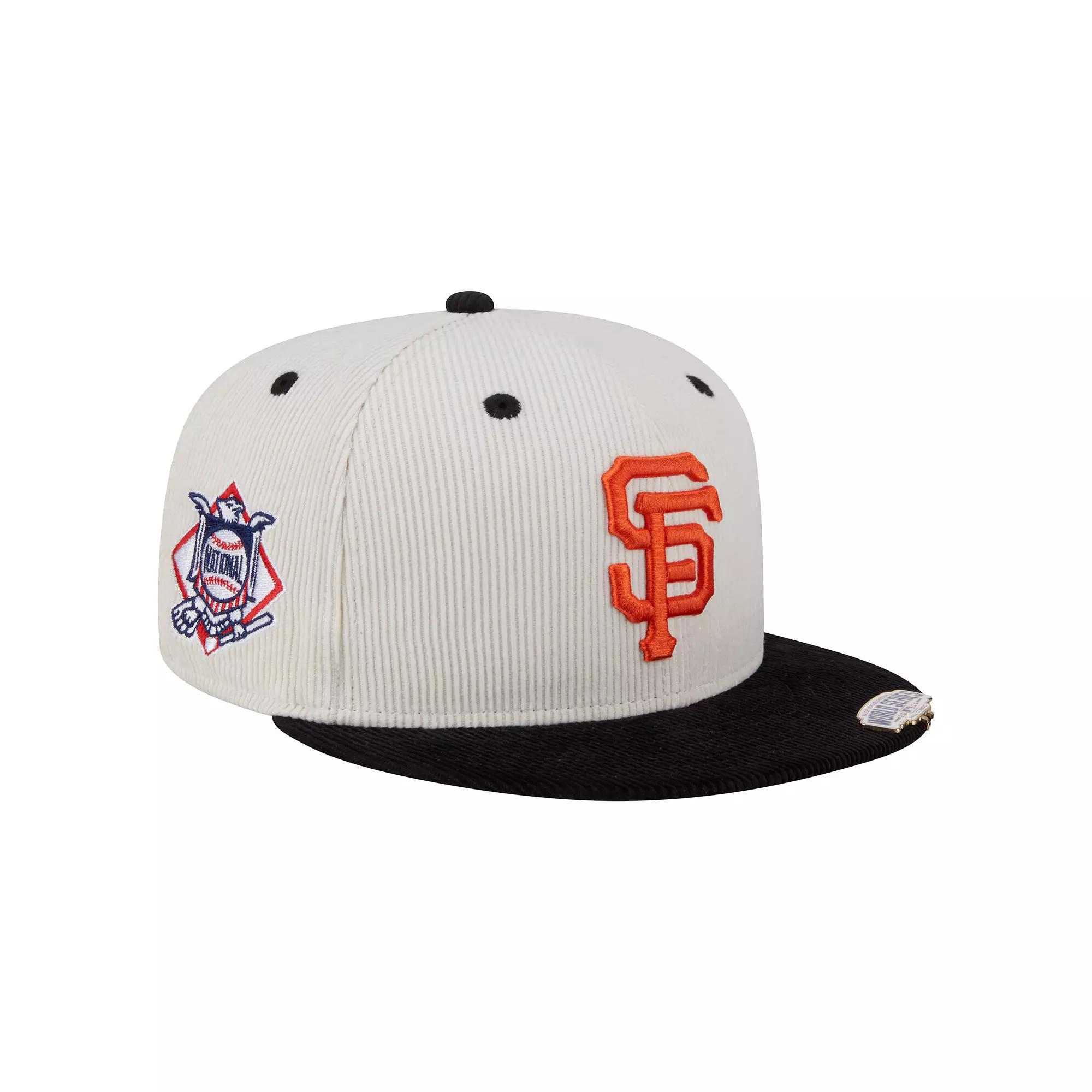 Men's New Era Cream/Royal New York Mets Two-Tone Corduroy 59FIFTY Fitted Hat, Size: 7, Beige Product Image