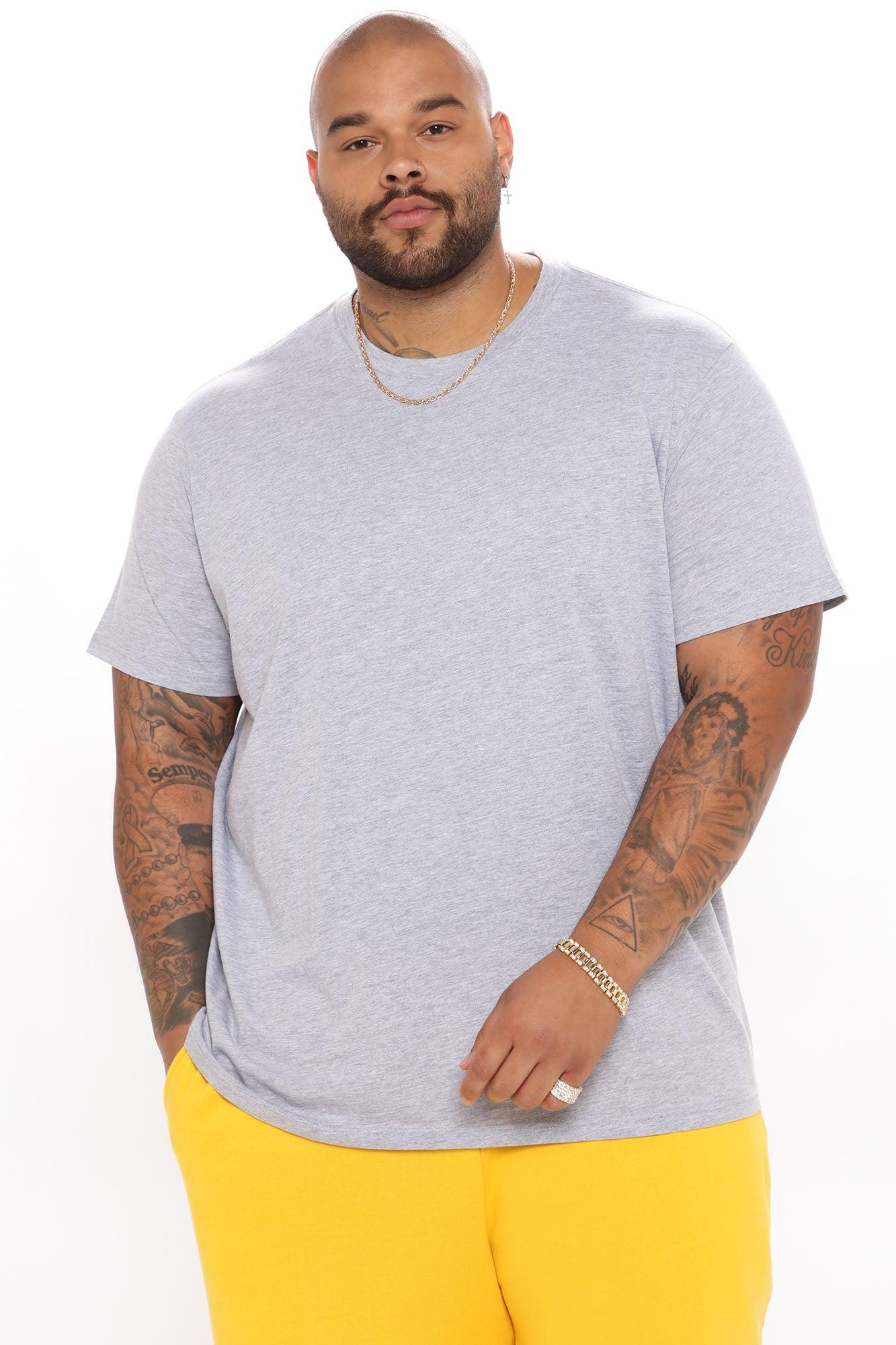 Essential Short Sleeve Crew Tee - HeatherGrey Product Image