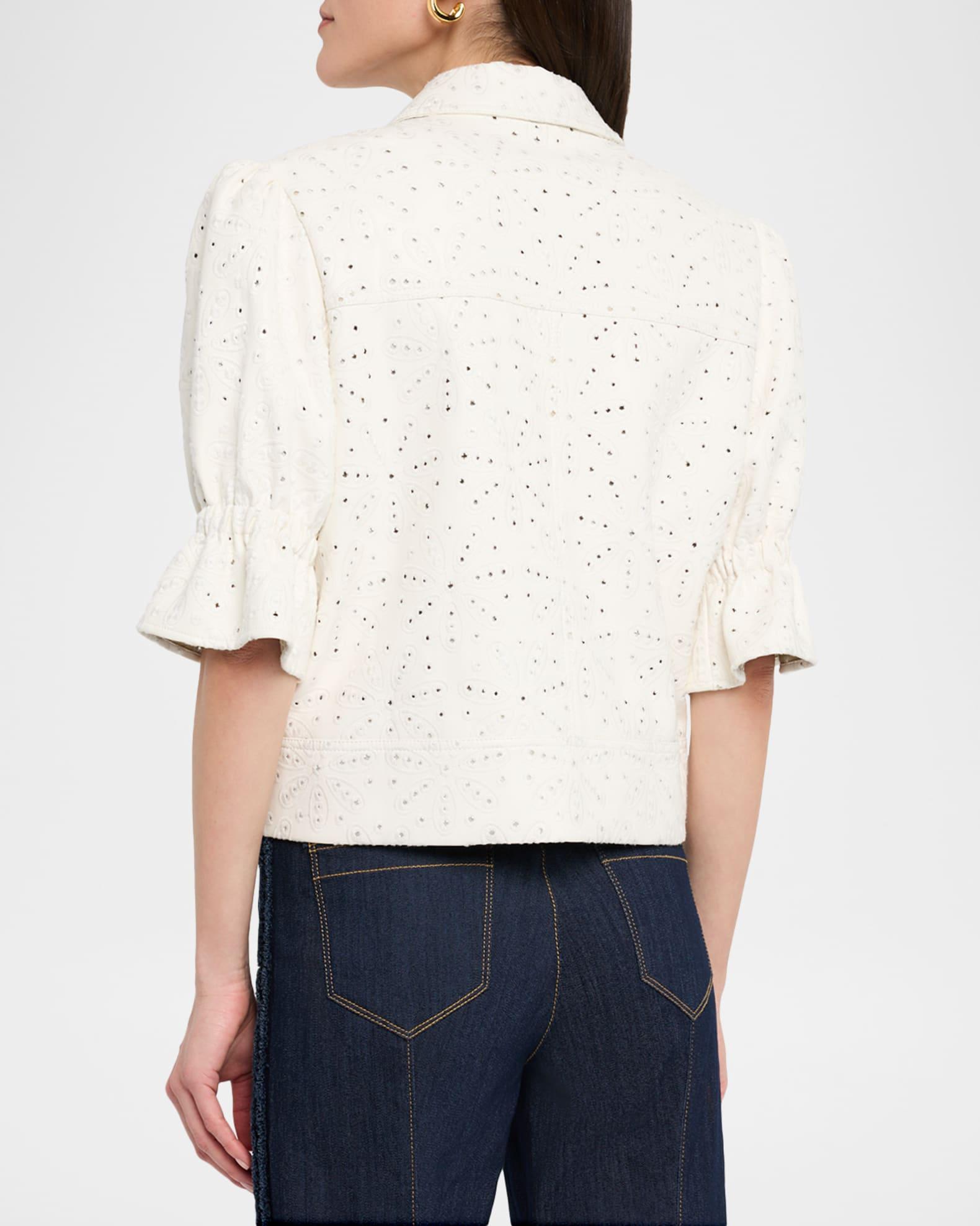 Holly Embroidered Short-Sleeve Jacket Product Image