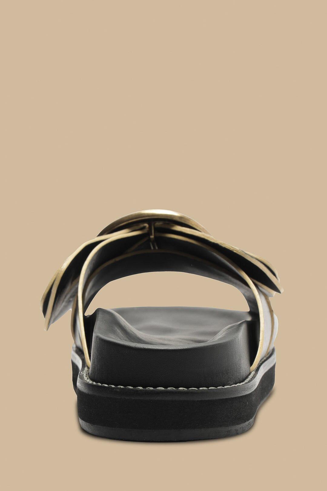 Black Daisy Slide Sandal Product Image