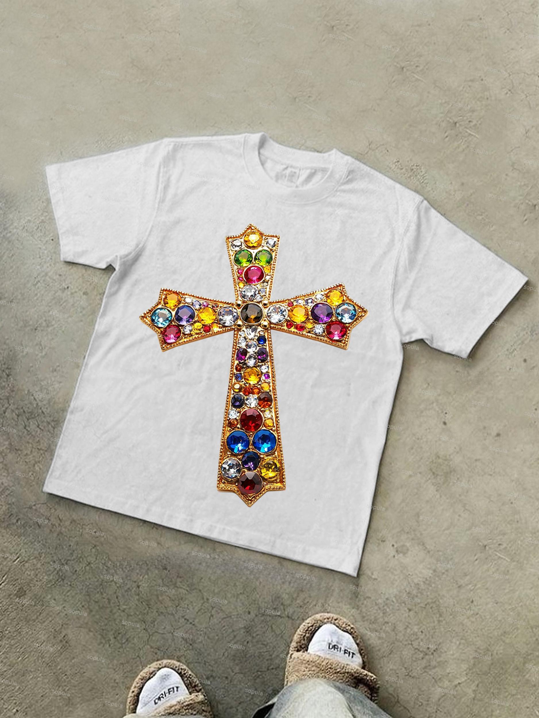 Jesus Is King Print Cotton T-shirt Product Image