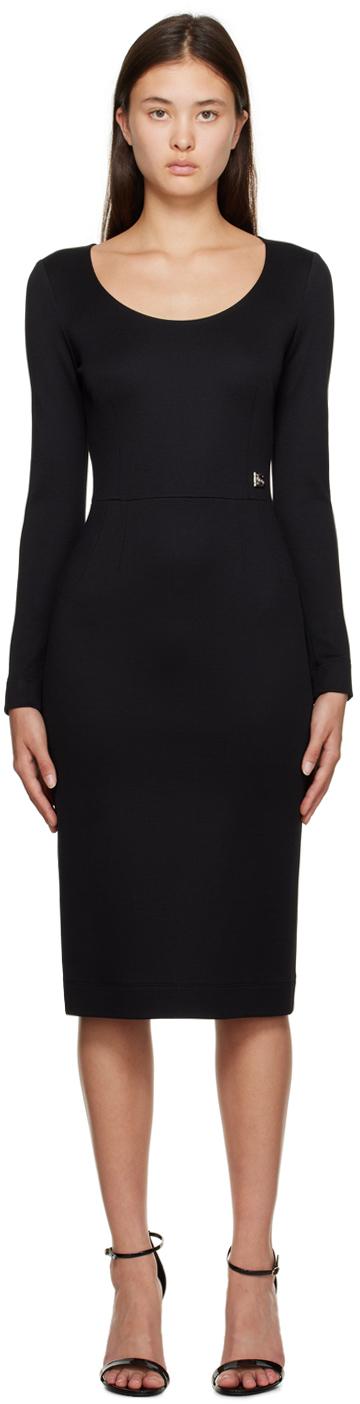 DOLCE & GABBANA Black Milano Midi Dress Product Image