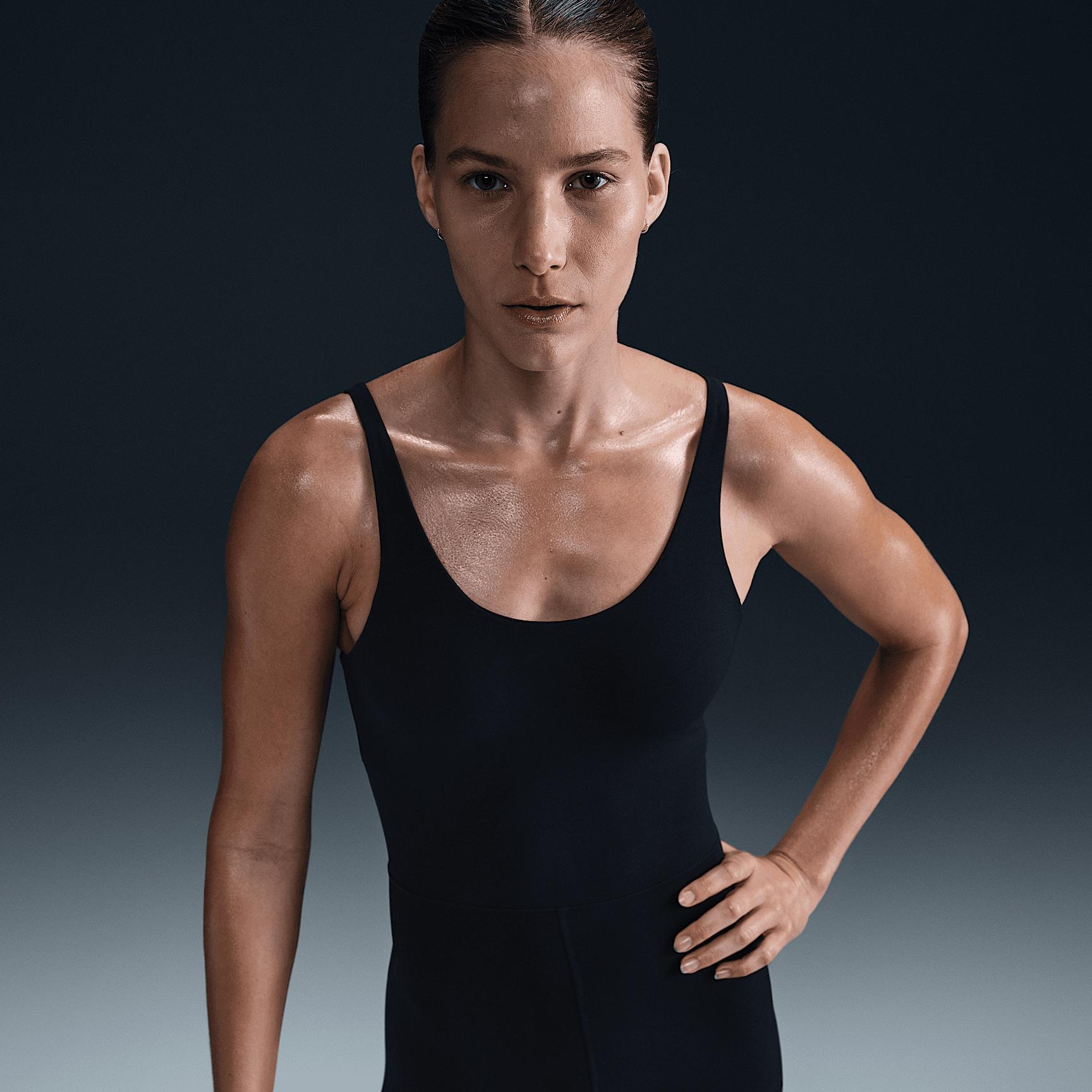 Nike Womens Zenvy Dri-FIT 7/8 Bodysuit | HJ1084-010 Product Image