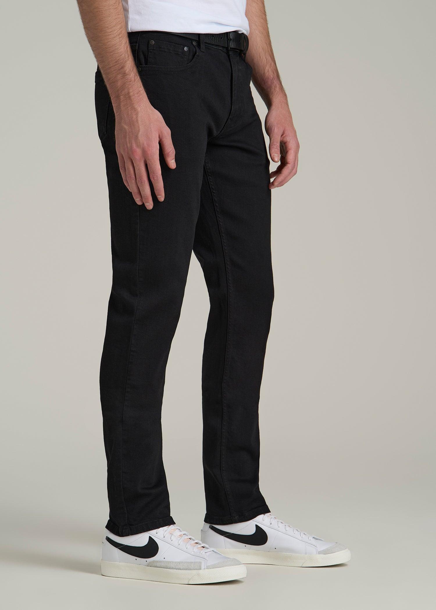 A.T. Basics Men's Carman Tapered fit Jeans for Tall Men in Black Male Product Image