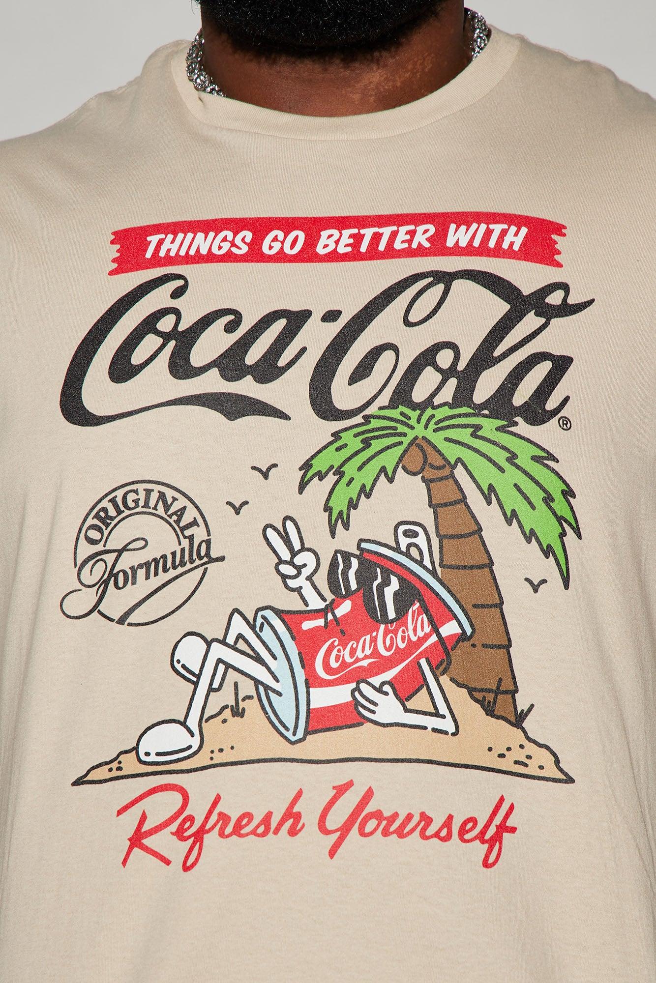 Coca Cola Island Chillin Short Sleeve Tee - Sand Product Image
