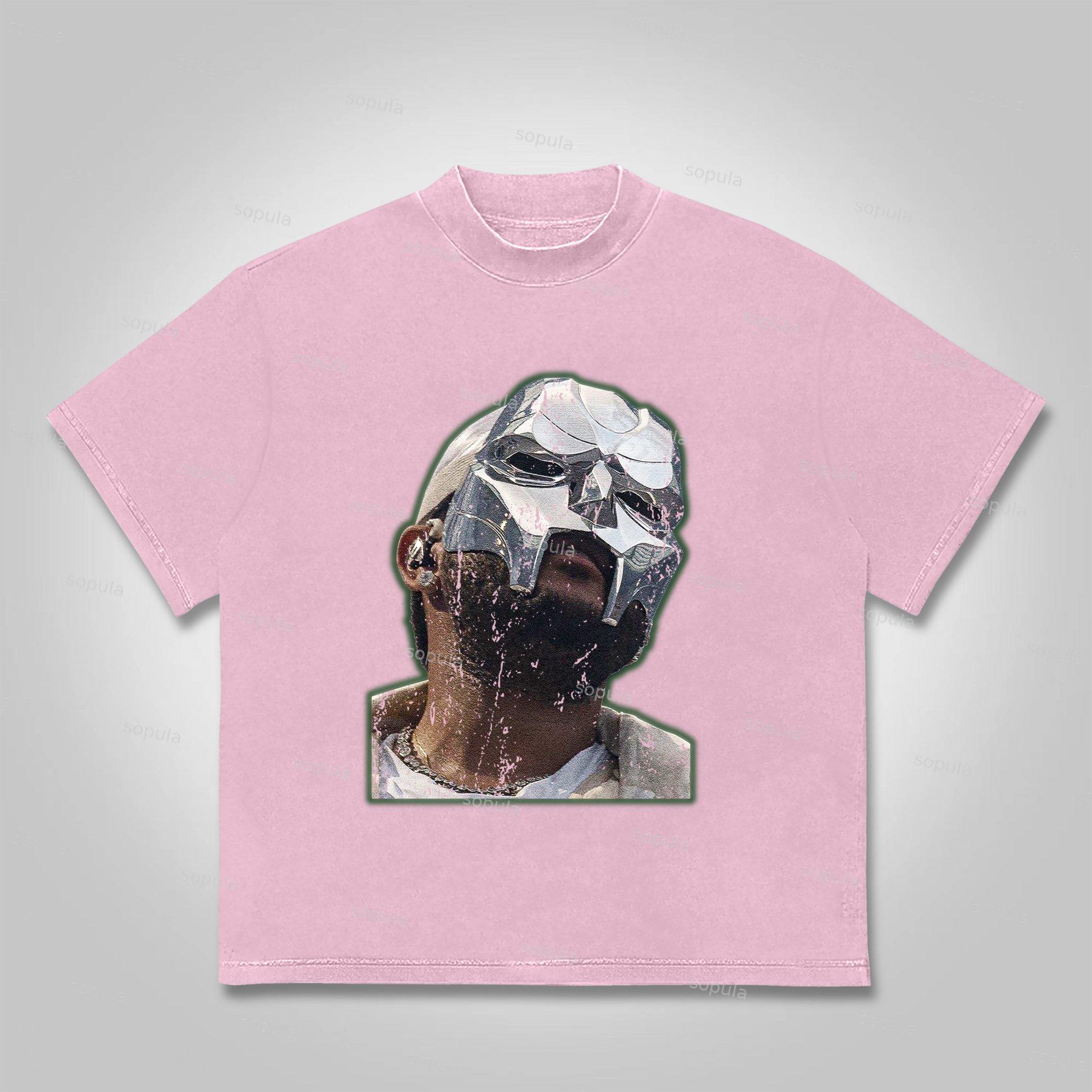 Sopula Vintage The Illest Villain Mf Doom Graphic Print Cotton T-Shirt Product Image