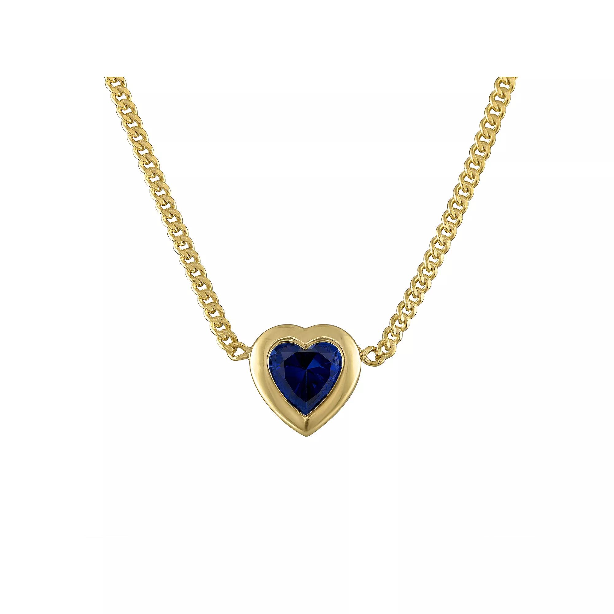 Designs by Gioelli 14k Gold Over Sterling Silver Gemstone Curb Chain Necklace, Womens, Purple Product Image