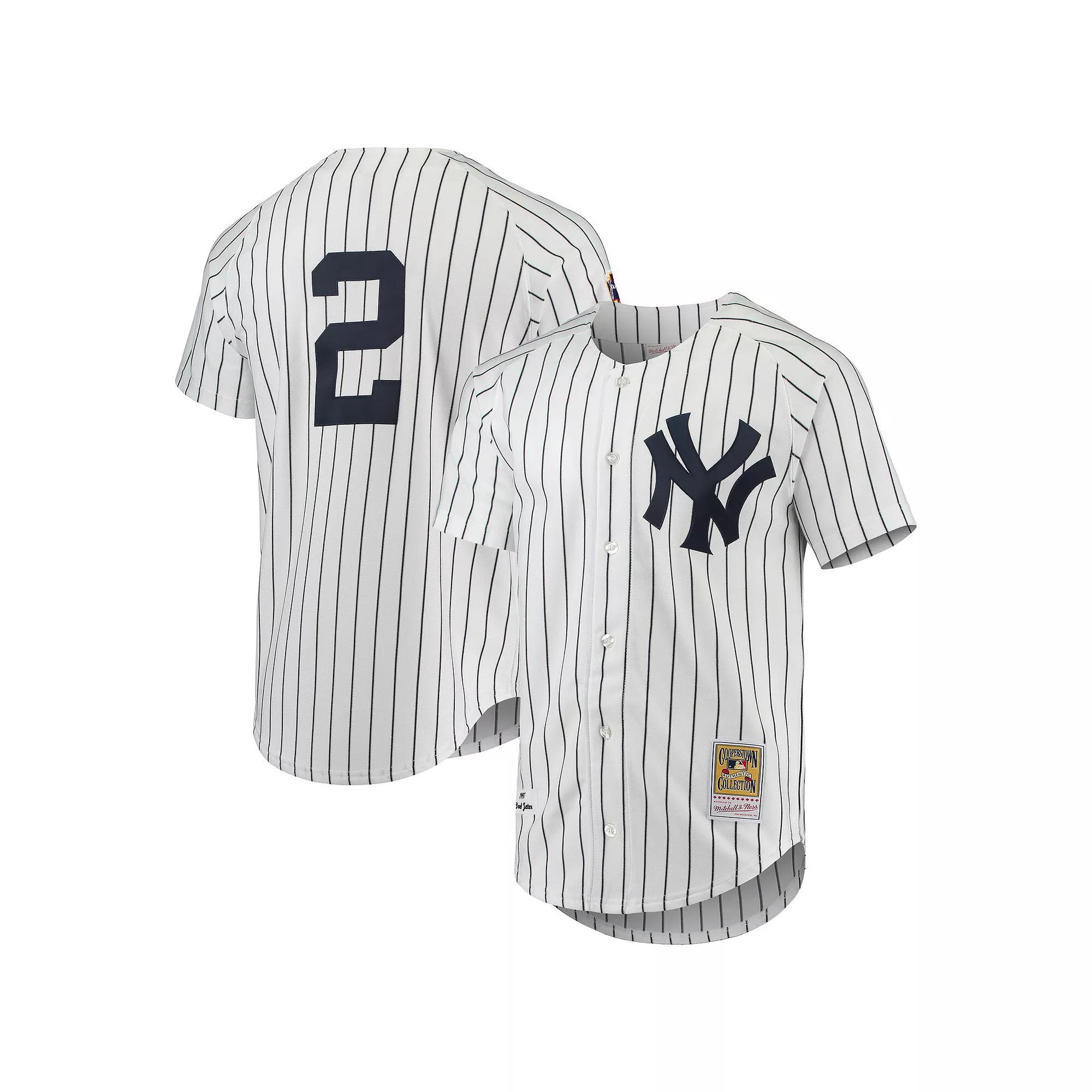Men's Mitchell & Ness Derek Jeter White New York Yankees 1997 Cooperstown Collection Authentic Jersey, Size: 64 Product Image