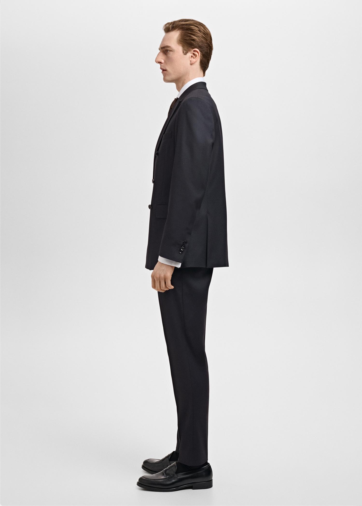 Monaco double-breasted slim-fit suit blazer - Men | MANGO USA Product Image