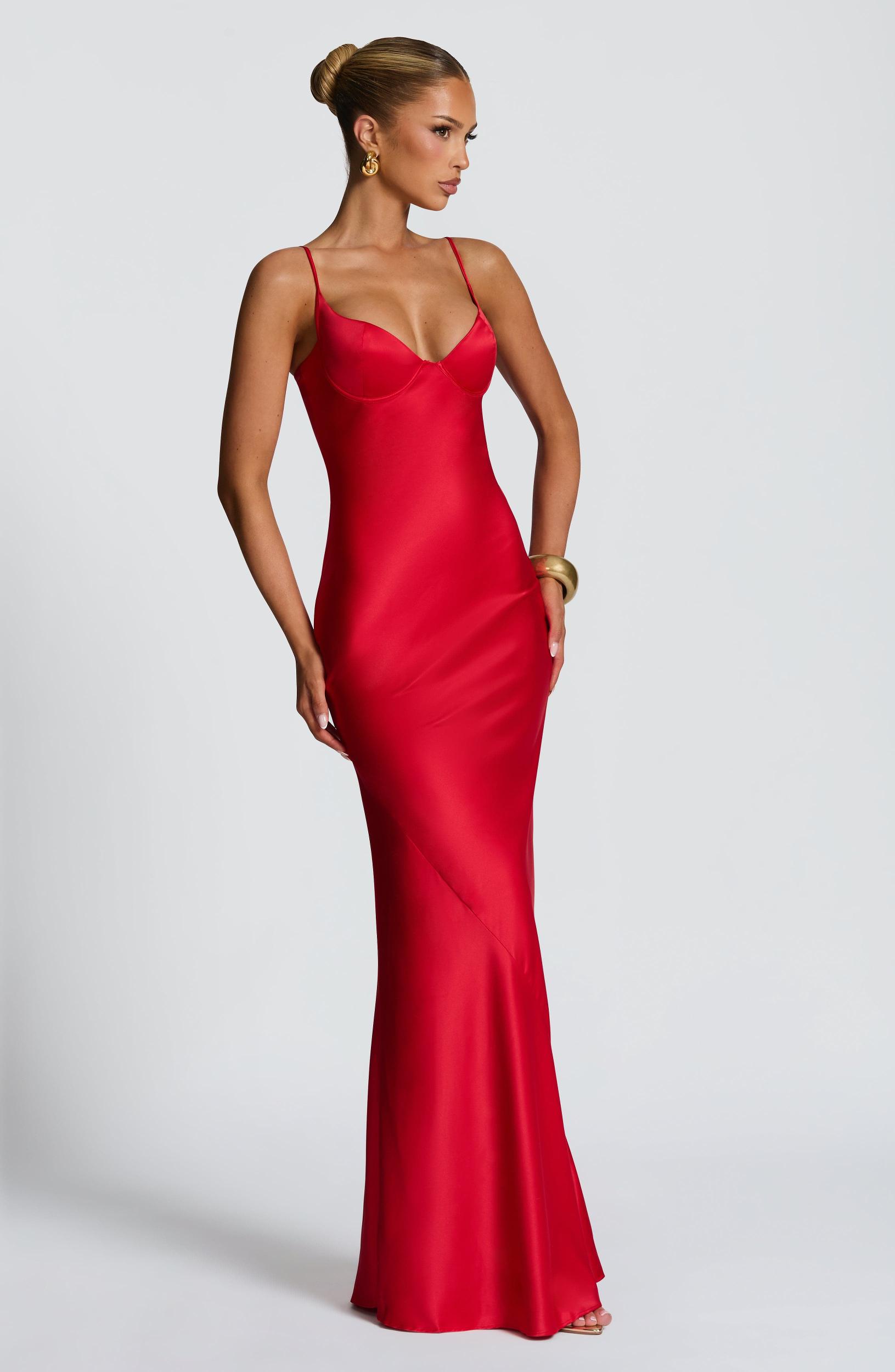 Athena Maxi Dress - Red Product Image