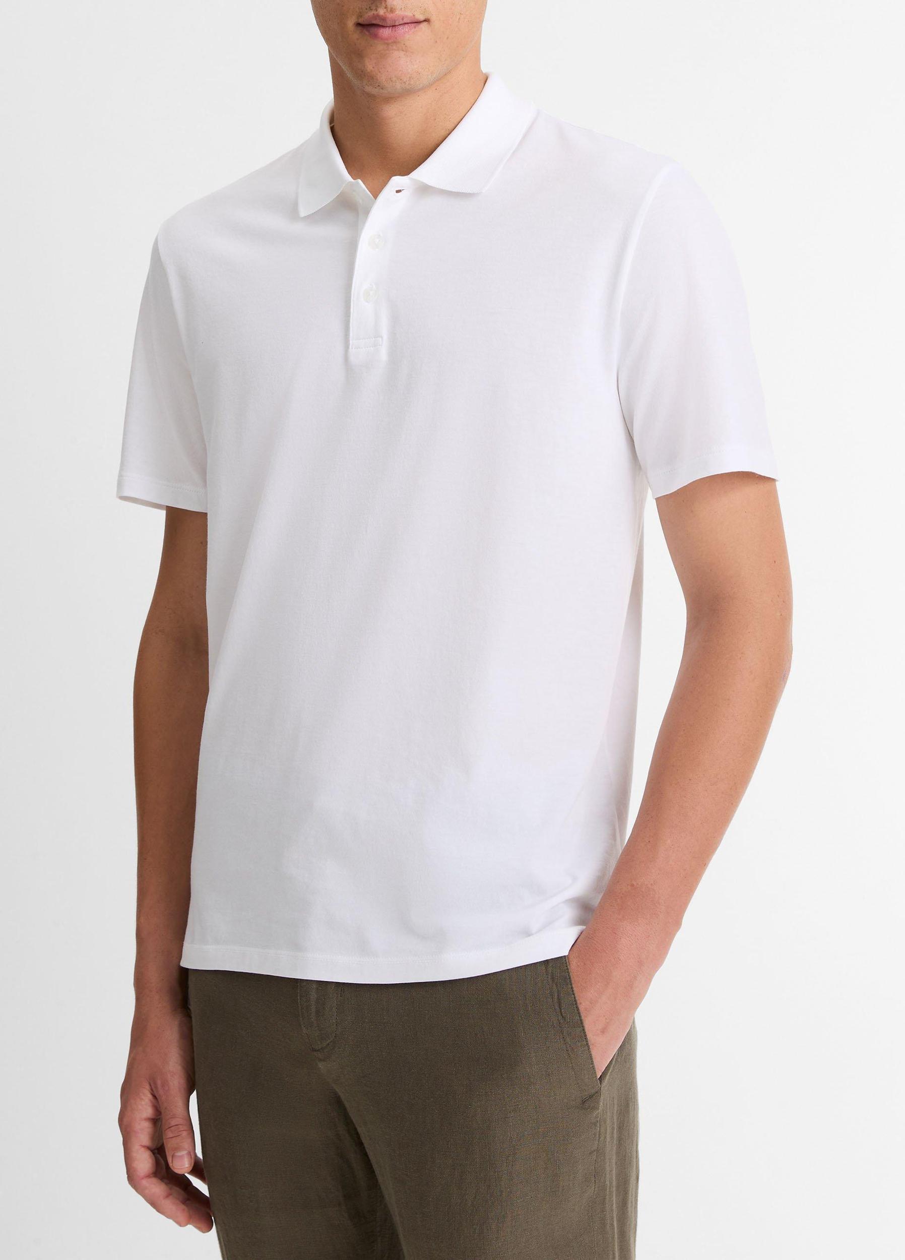 Pima Cotton Short-Sleeve Polo Shirt Product Image