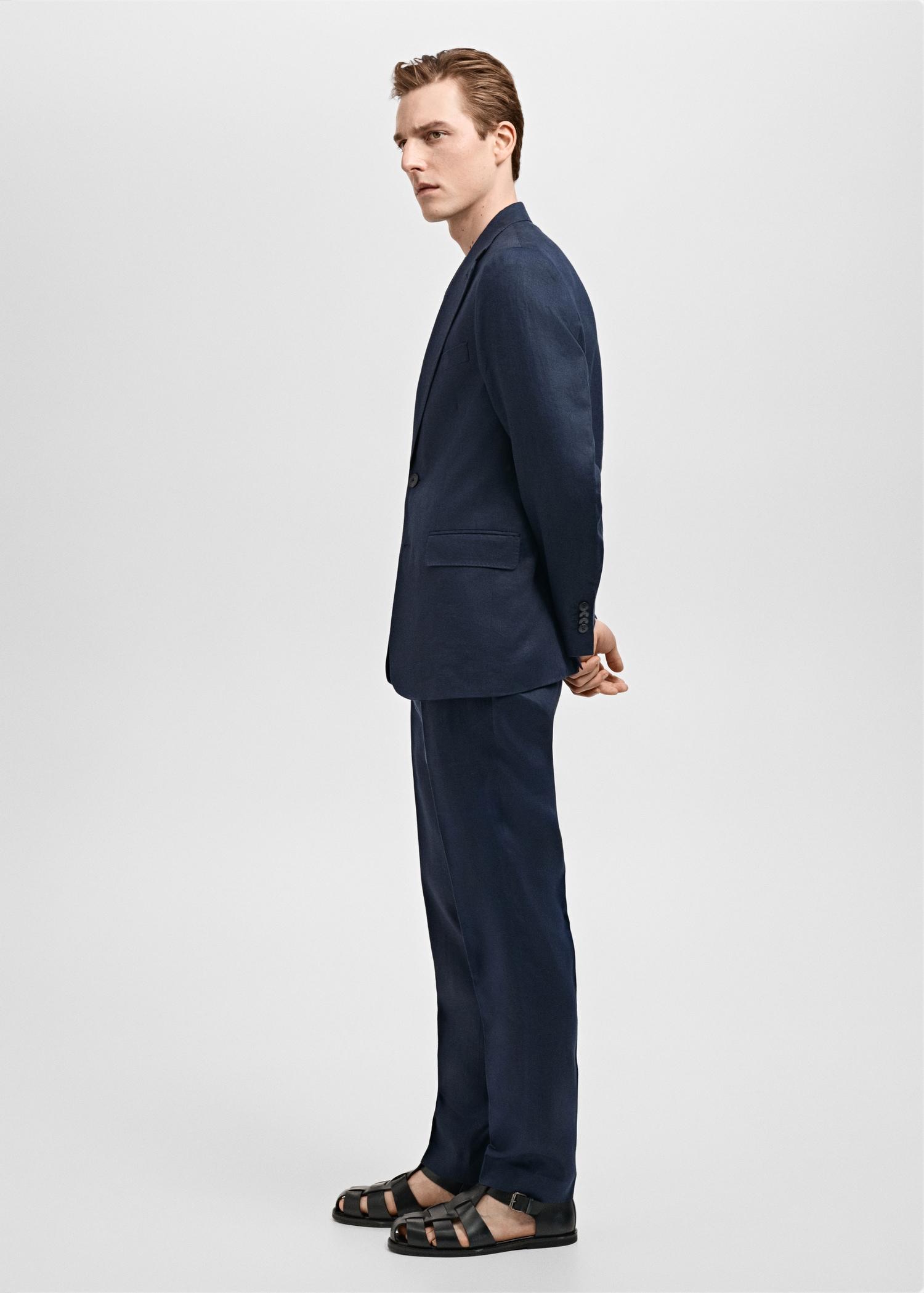 Amalfi 100% linen slim-fit suit pants - Men | MANGO USA Product Image