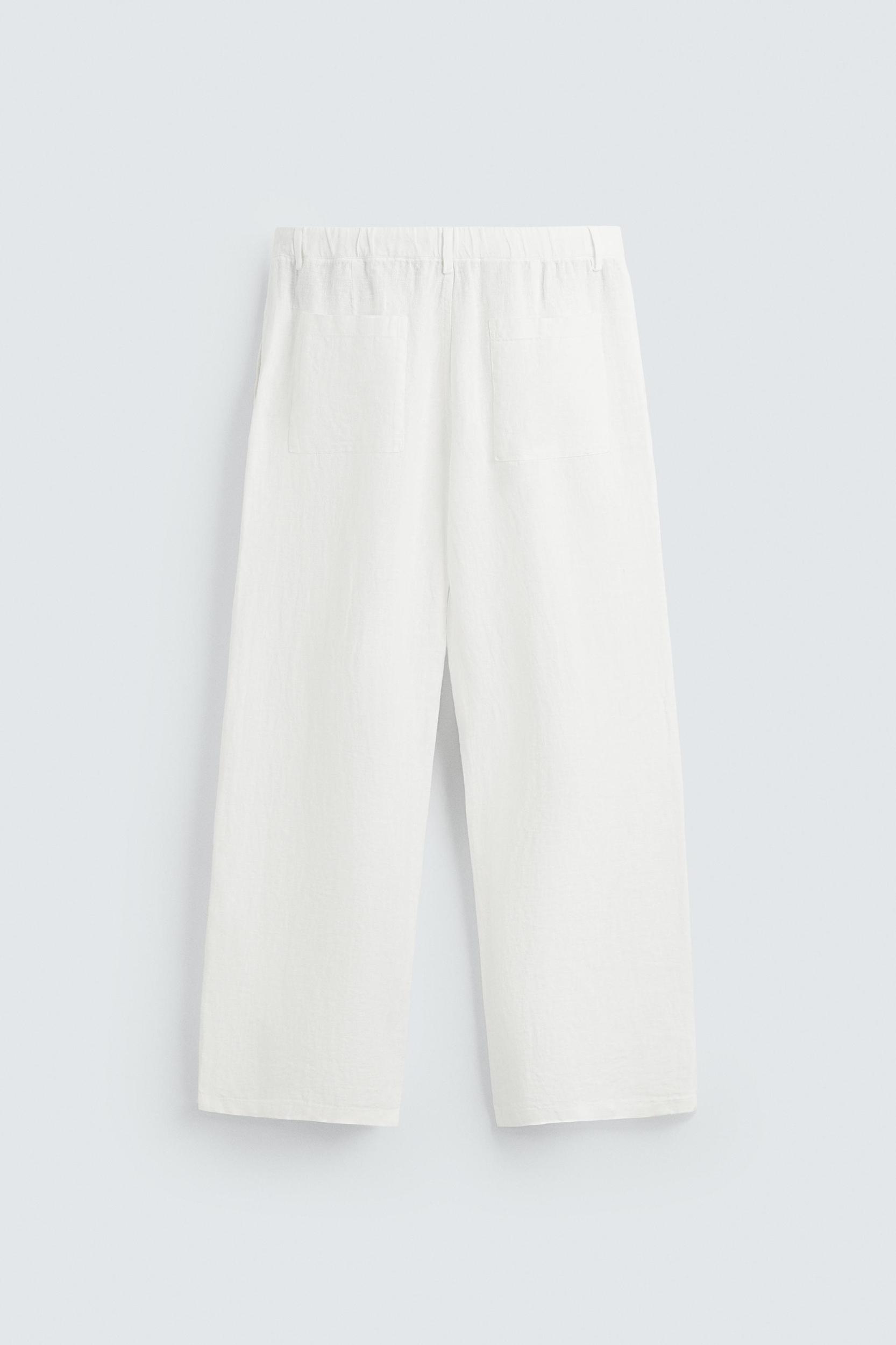 RELAXED FIT 100% LINEN PANTS Product Image