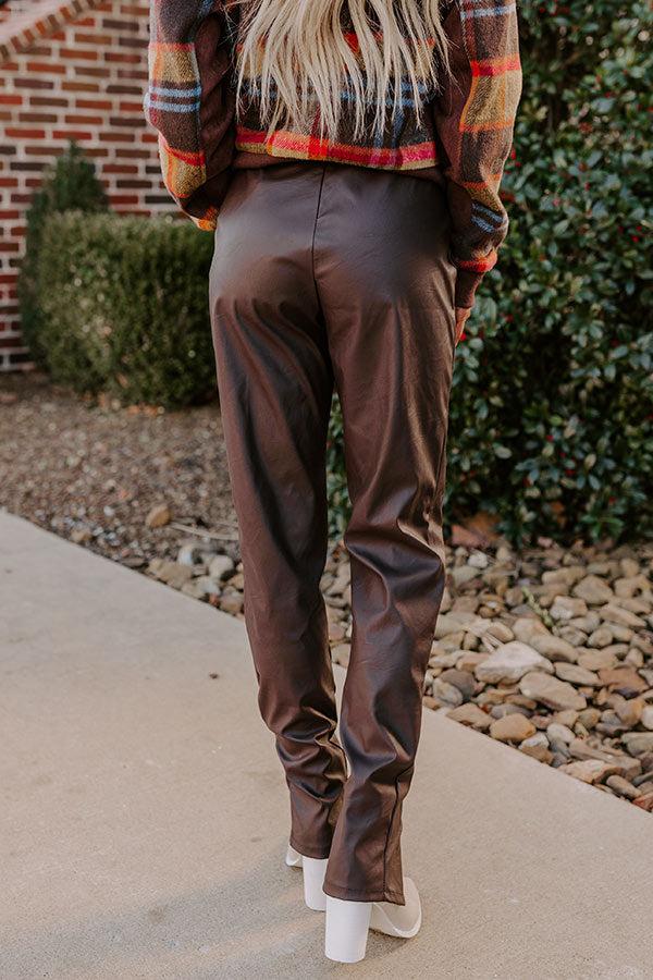 The Striker High Waist Faux Leather Pants Product Image